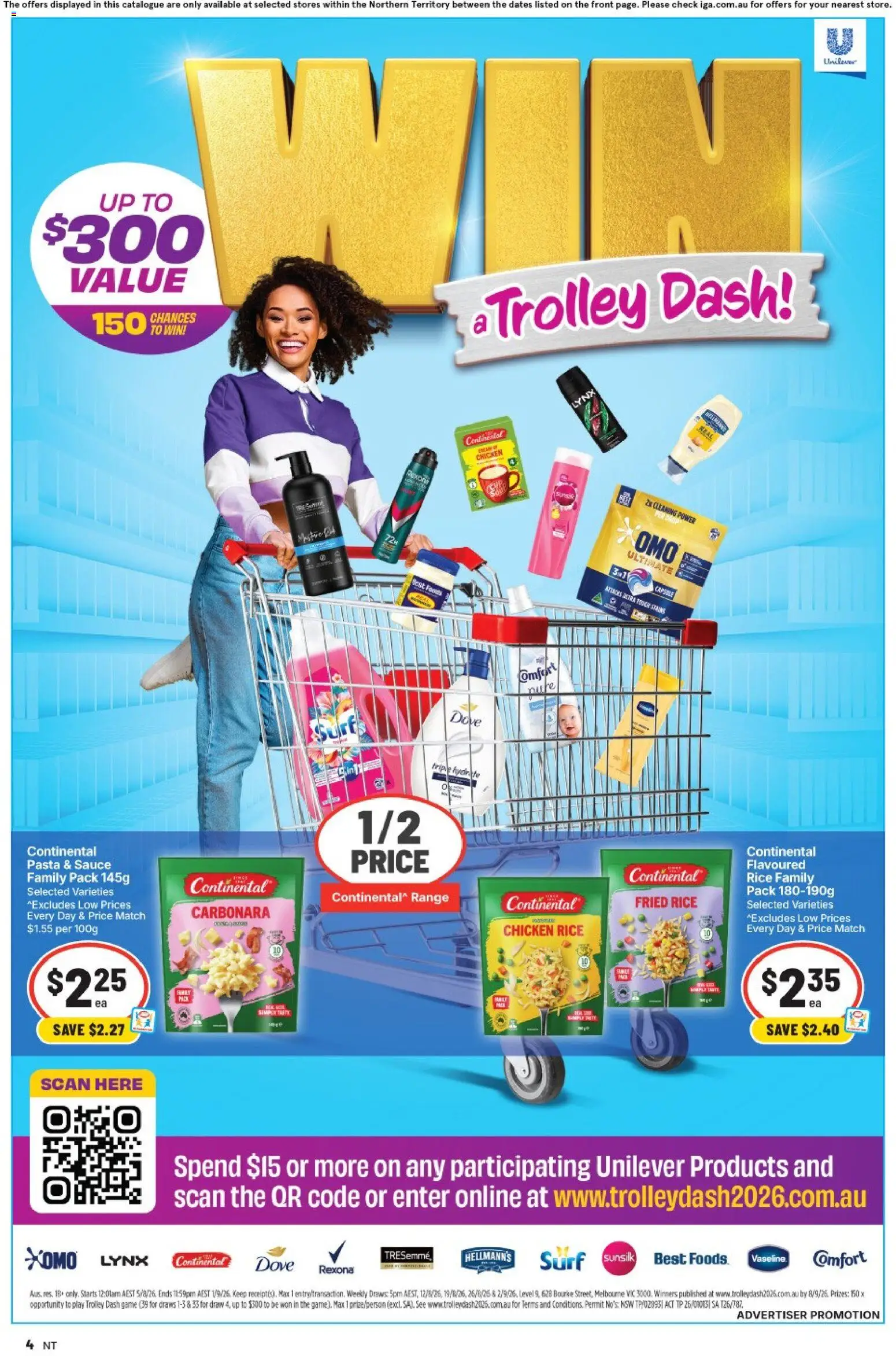 IGA catalogue - valid from 19/08/2026 | Page: 4 | Products: Chicken, Rice, Pasta, Game