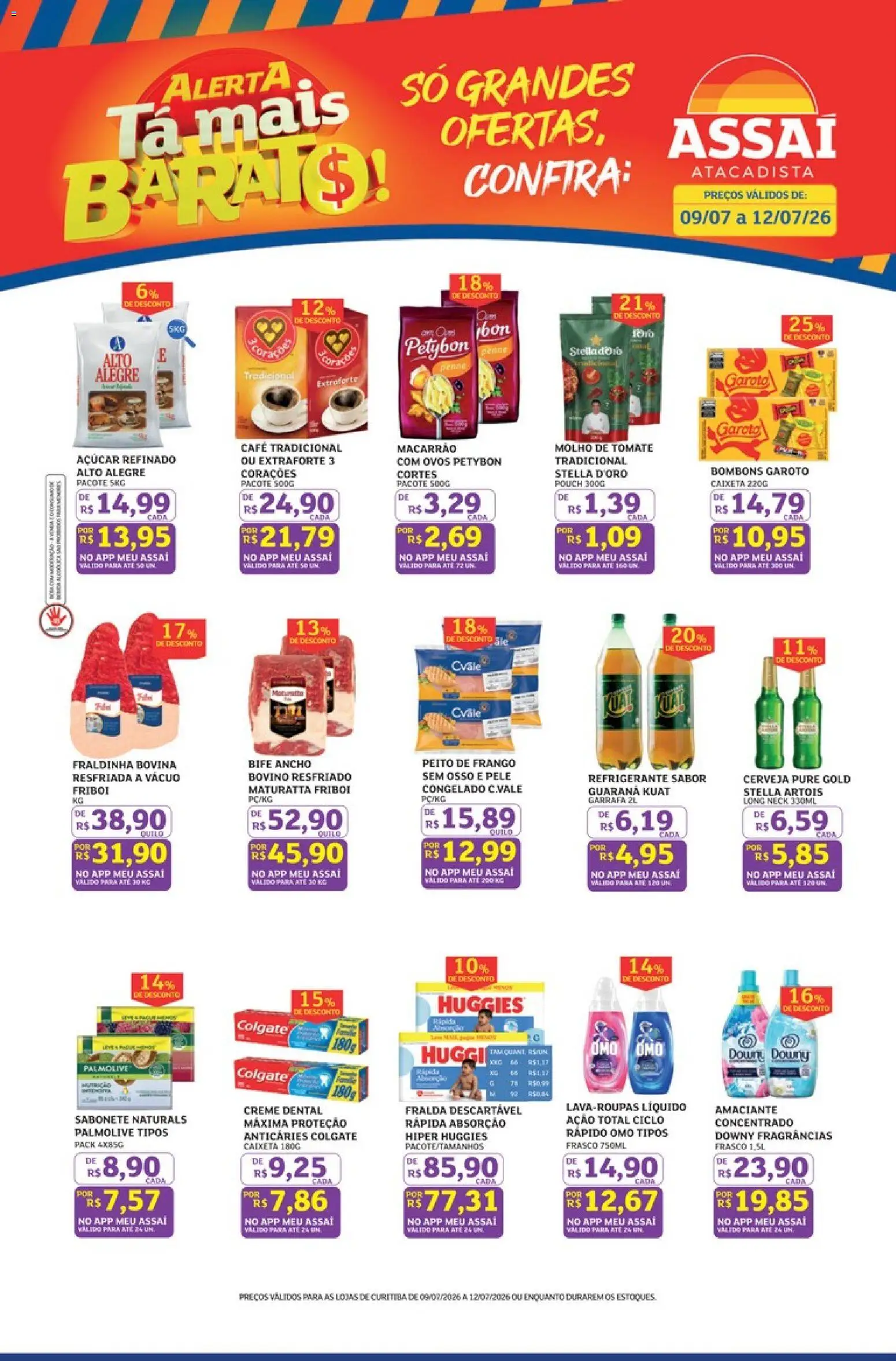 Assaí Atacadista Folheto - válido de 09/07/2026 | Página: 1 | Produtos: Guaraná, Creme, Refrigerante, Amaciante