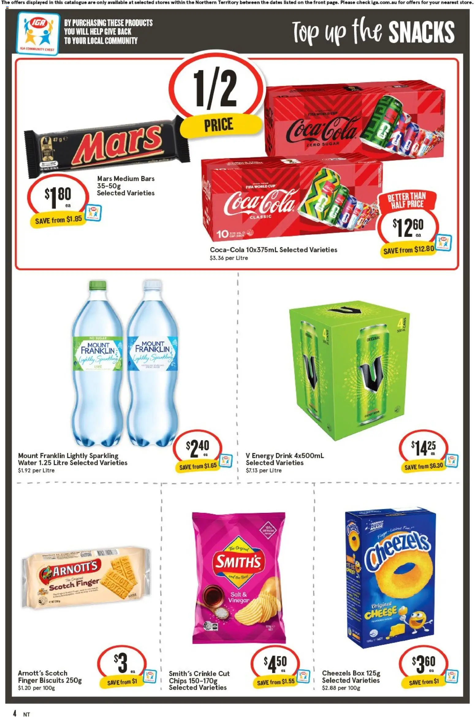 IGA catalogue - valid from 03.06.2026 | Page: 5 | Products: Cheese, Chips, Biscuits, Water