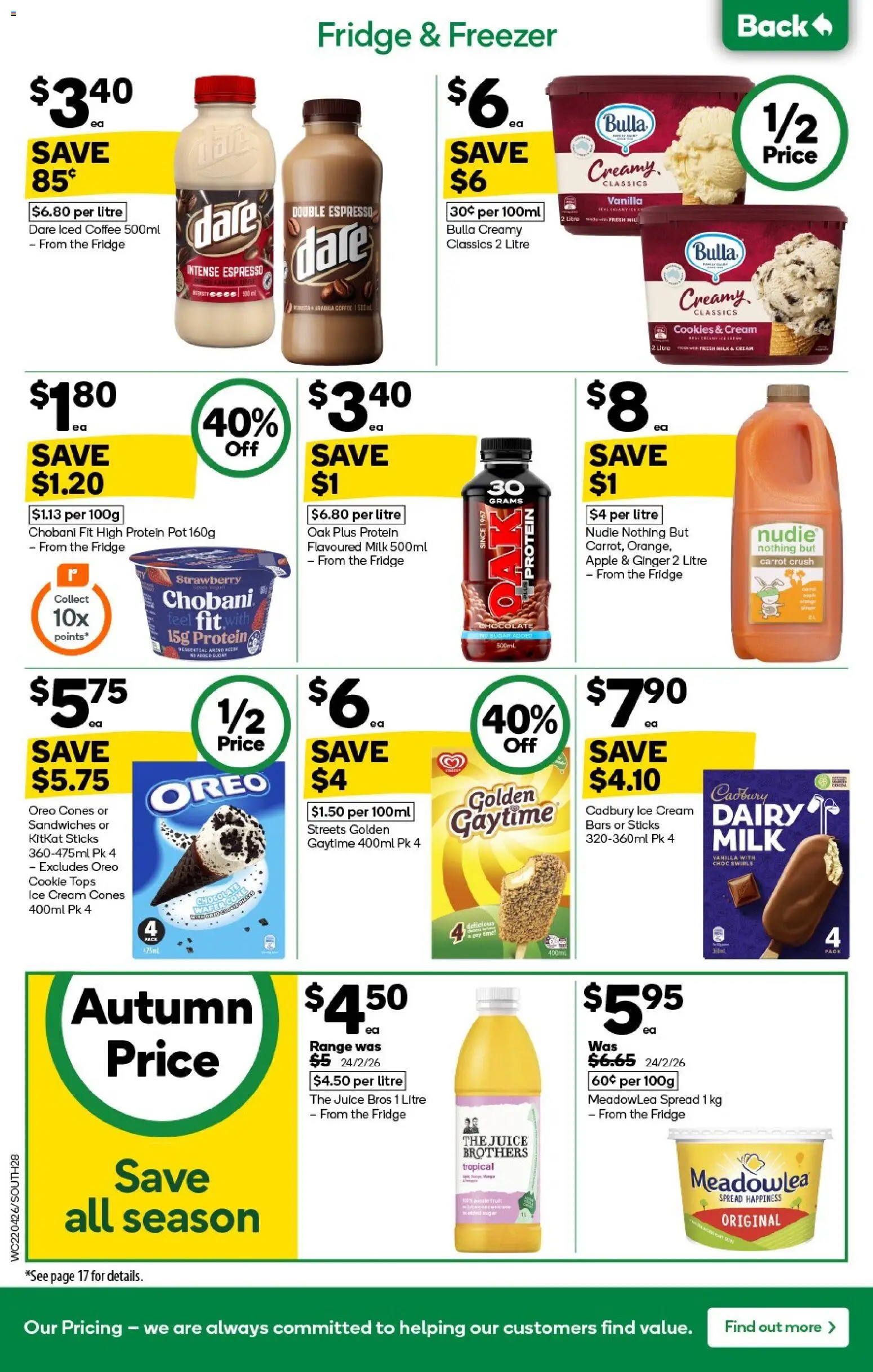 Woolworths catalogue - valid from 22.04.2026 | Page: 28 | Products: Milk, Coffee, Ice cream, Sugar