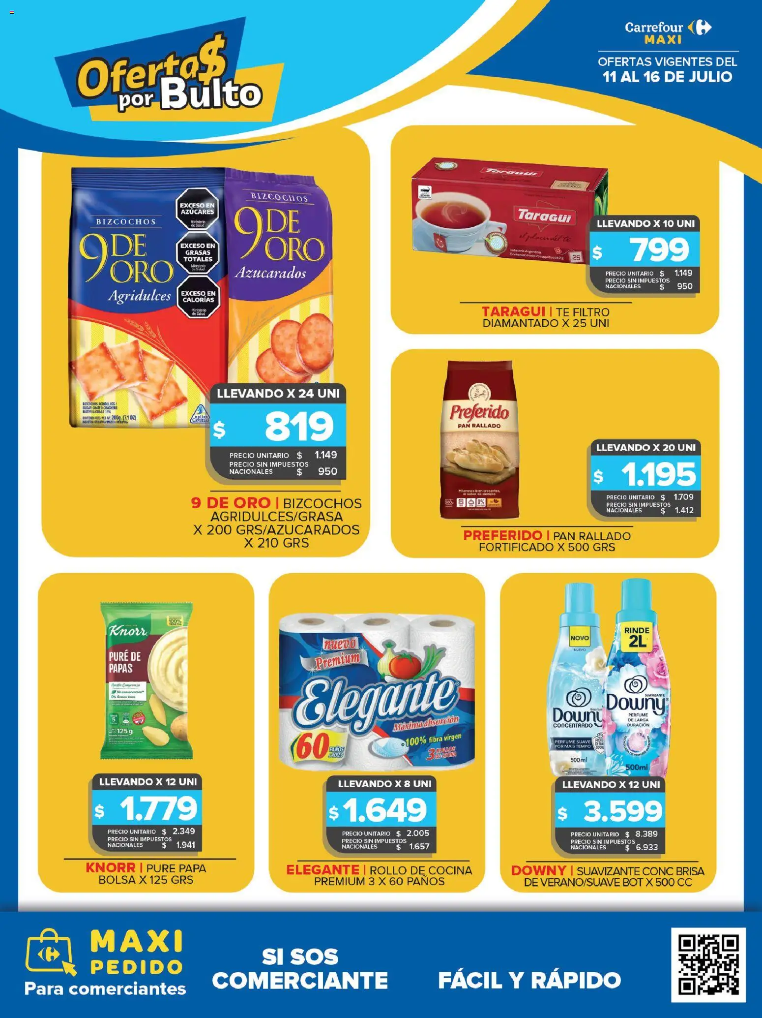 Carrefour Maxi │ válido desde el 11/07/2026 | Página: 9 | Productos: Cocina, Papa, Perfume, Té