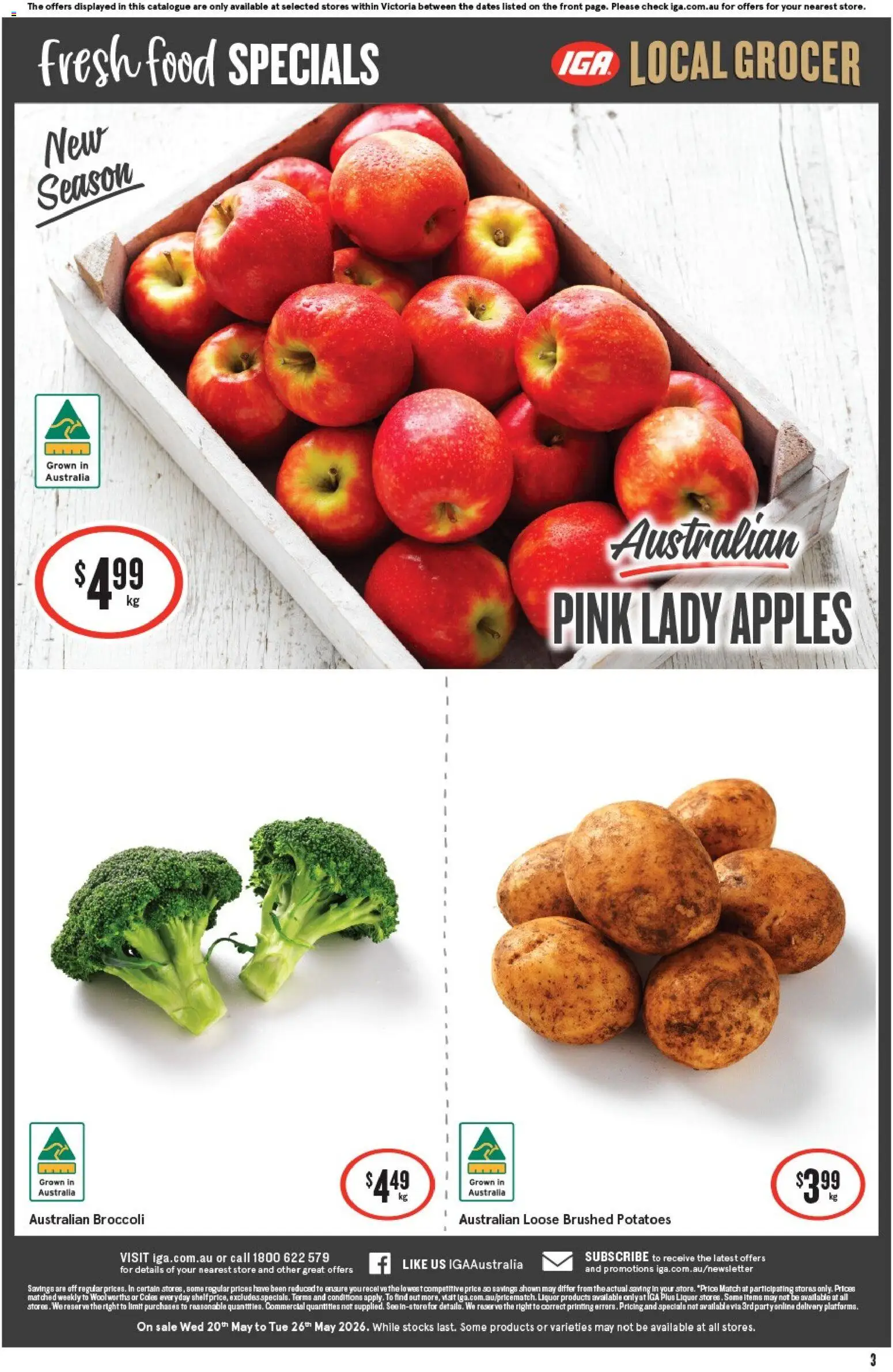 IGA catalogue - valid from 20.05.2026 | Page: 4 | Products: Apples, Potatoes