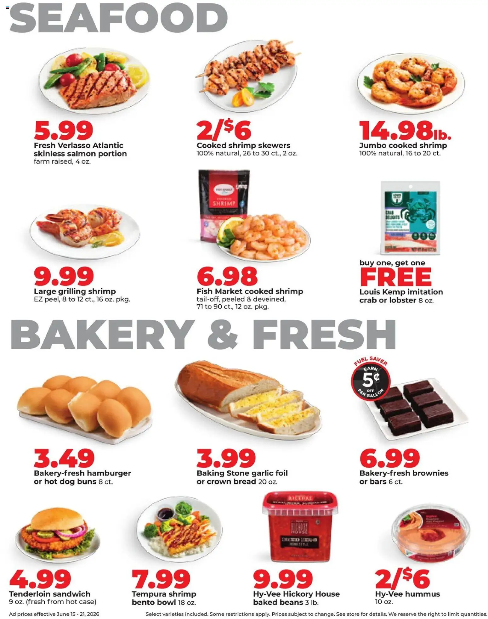 HyVee Weekly Ad - valid from 15.06.2026 | Page: 18 | Products: Bakery, Bread, Fish, Case