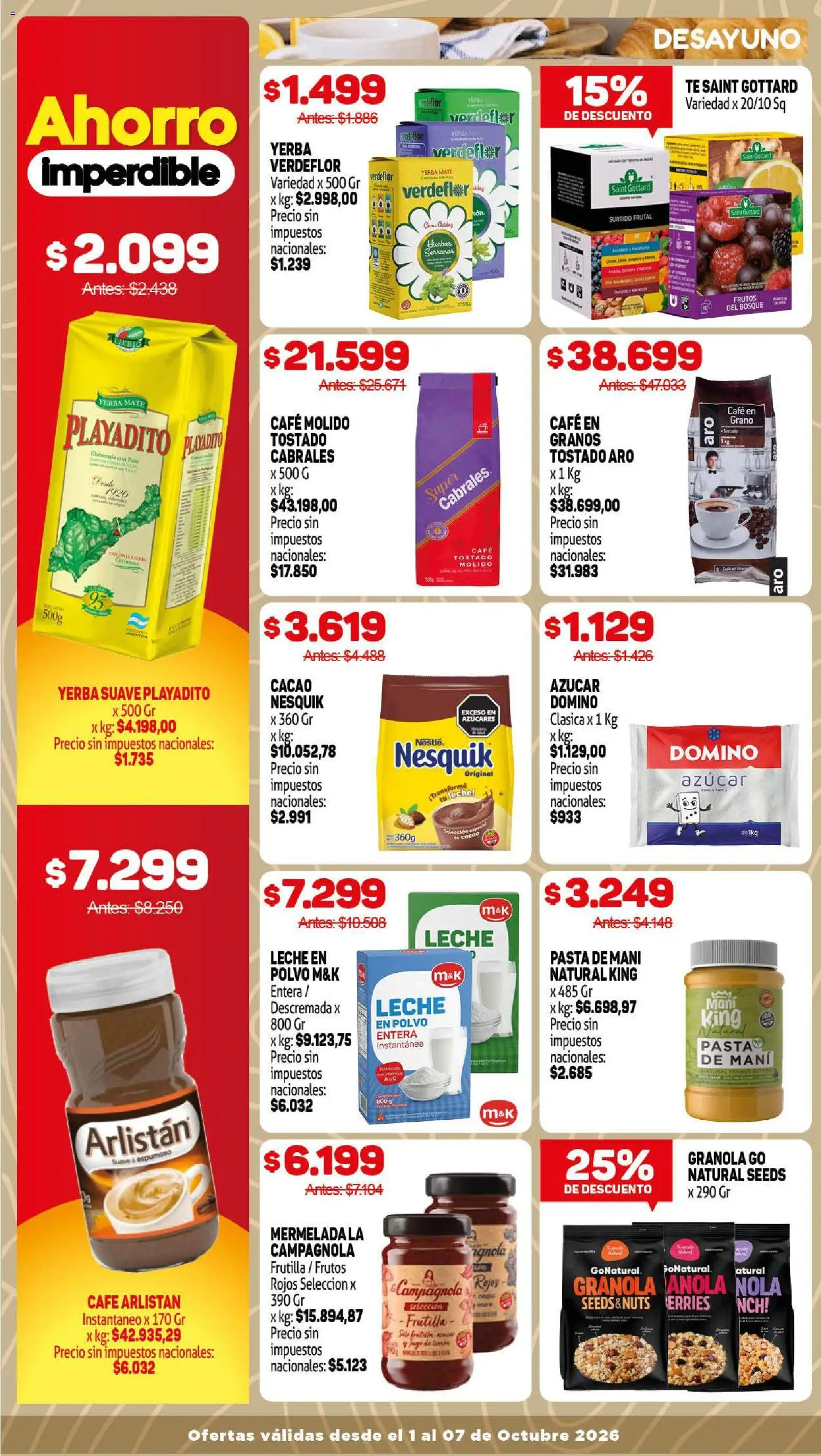 Makro Ofertas │ válido desde el 01/10/2026 | Página: 8 | Productos: Azucar, Té, Cacao, Pasta