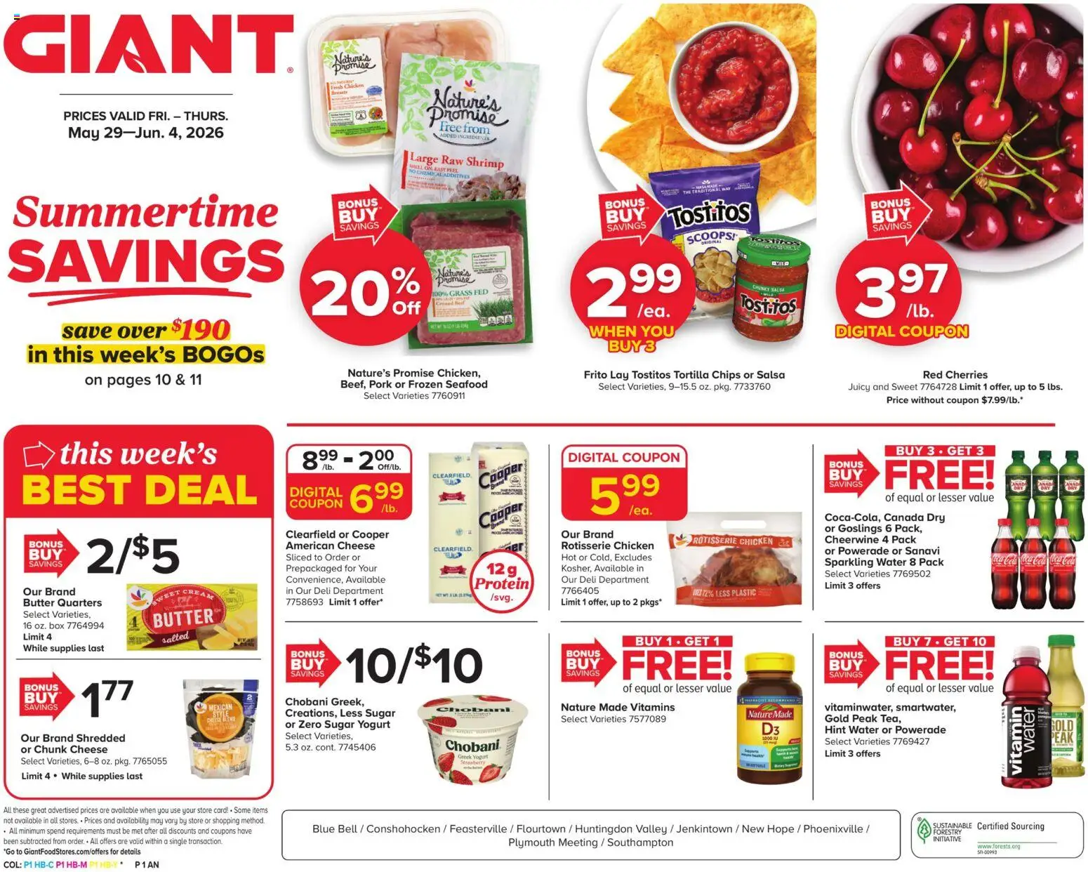 Giant Weekly Ad - valid from 29.05.2026 | Page: 1 | Products: Yogurt, Pork, Chips, Seafood