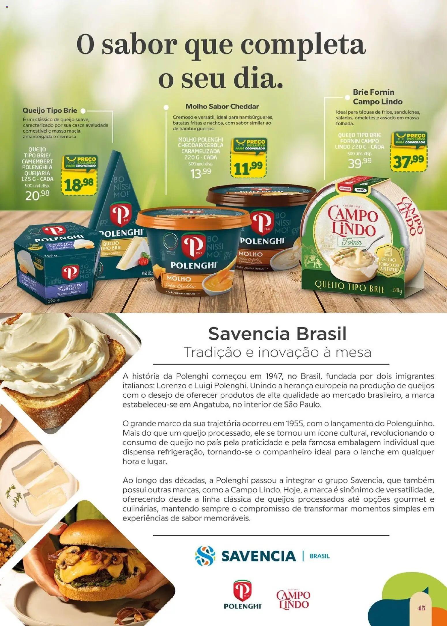 Cooper Folheto - válido de 27.05.2026 | Página: 45 | Produtos: Mesa, Cheddar, Brie, Massa