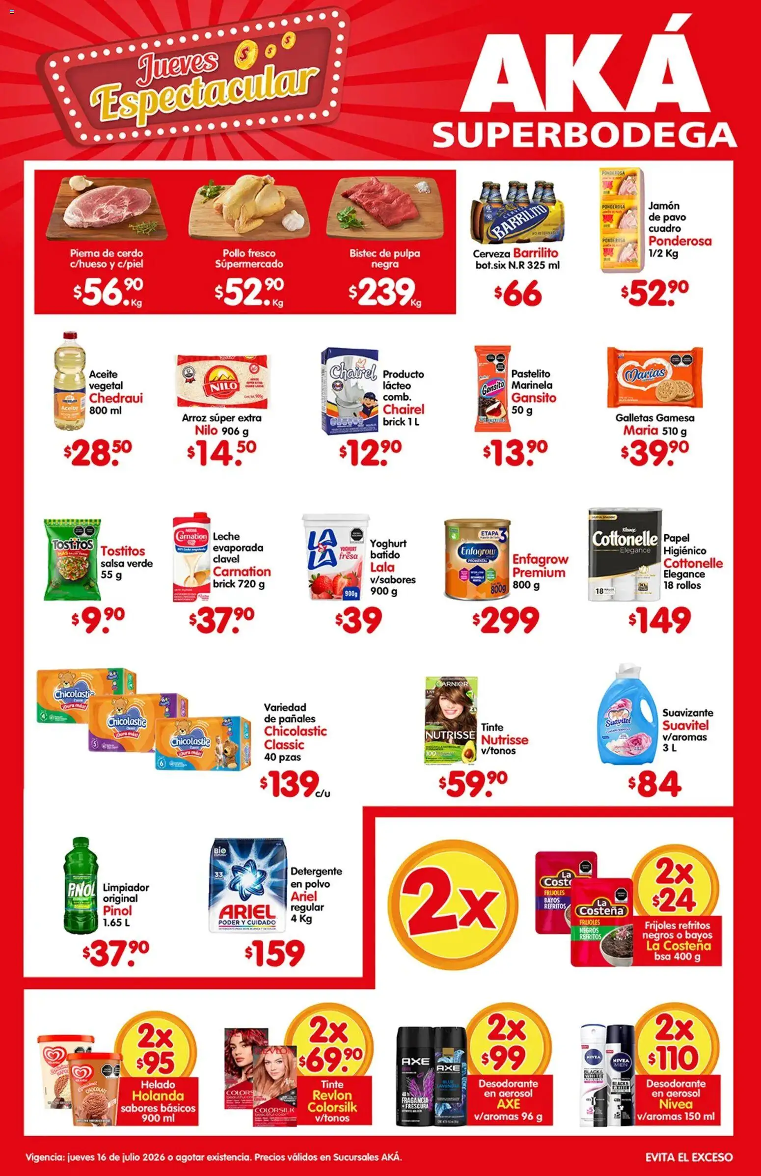 Nuevas ofertas de Arteli válidas en toda la República Mexicana desde el 16/07/2026. ¡Encuentra las mejores ofertas en Arteli folleto Aká Super Bodega! | Página: 1 | Productos: Leche, Aceite, Suavizante, Polvo