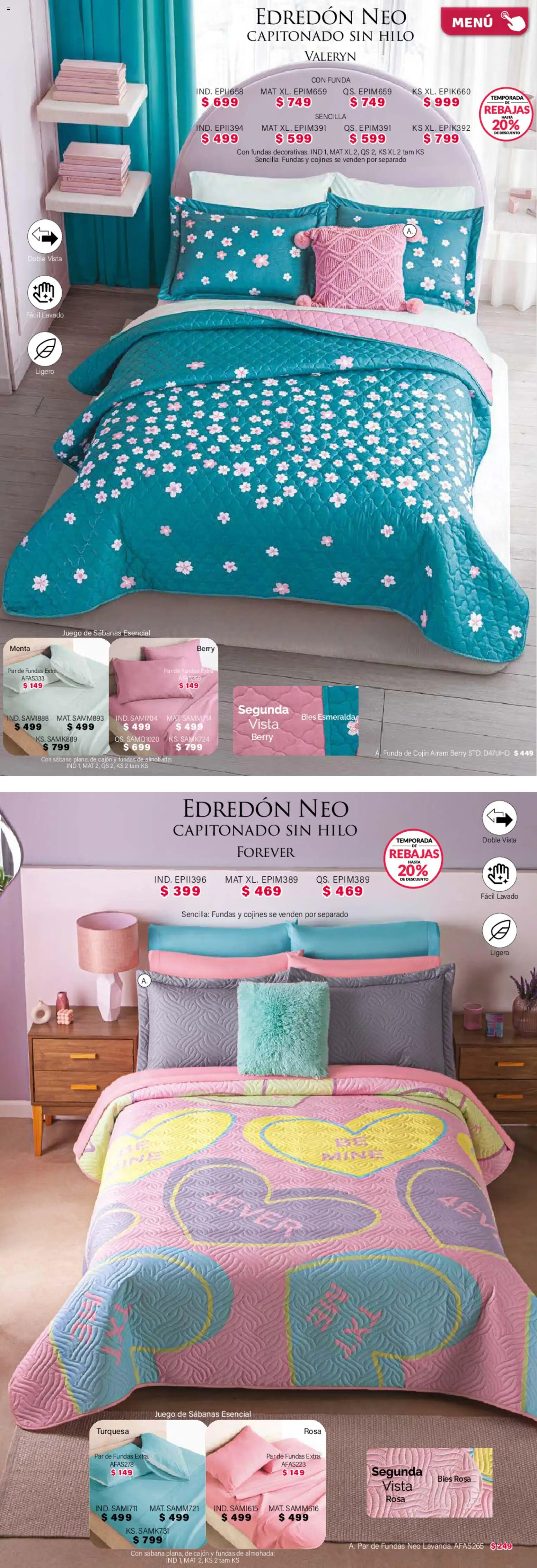 Nuevas ofertas de Colchas Concord válidas en toda la República Mexicana desde el 01/02/2026. ¡Encuentra las mejores ofertas en Colchas Concord catálogo! | Página: 59 | Productos: Juego, Funda, Almohada, Sabanas
