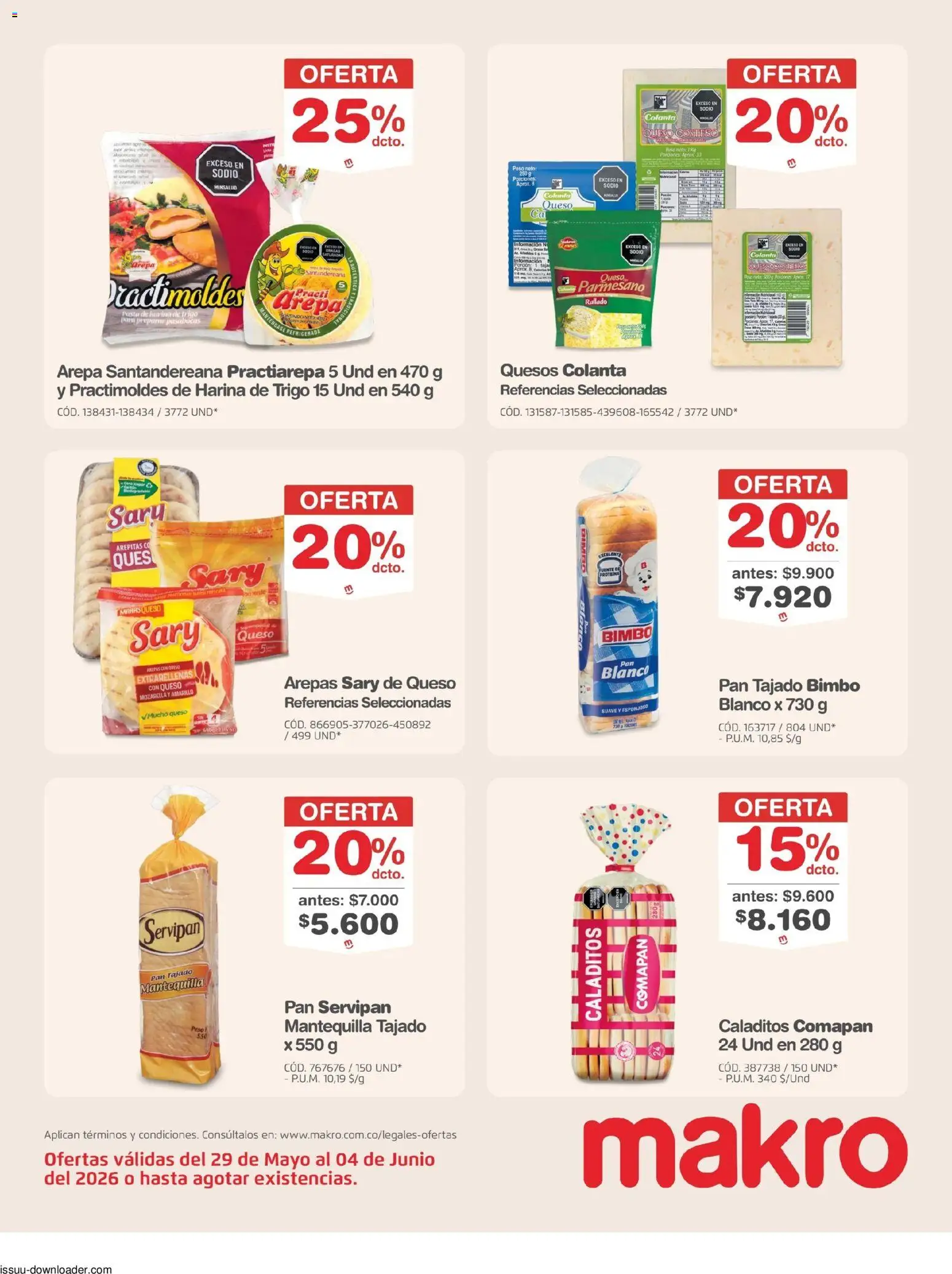 Makro revista - valida desde el 29.05.2026 | Página: 8 | Productos: Harina, Peso, Mantequilla, Pan