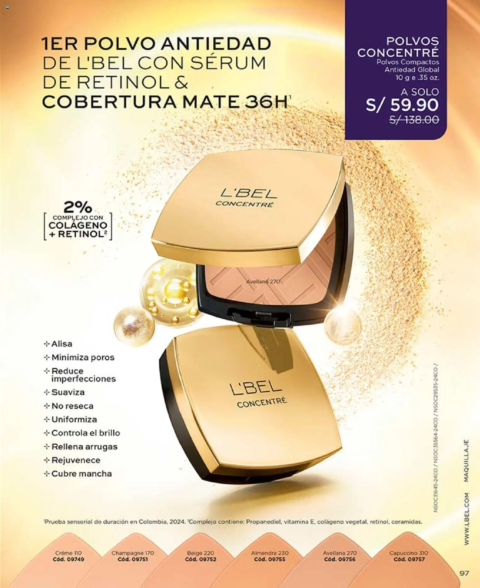 Catálogo L'Bel válido desde 04.04.2026 | Página: 97 | Productos: Maquillaje, Polvo