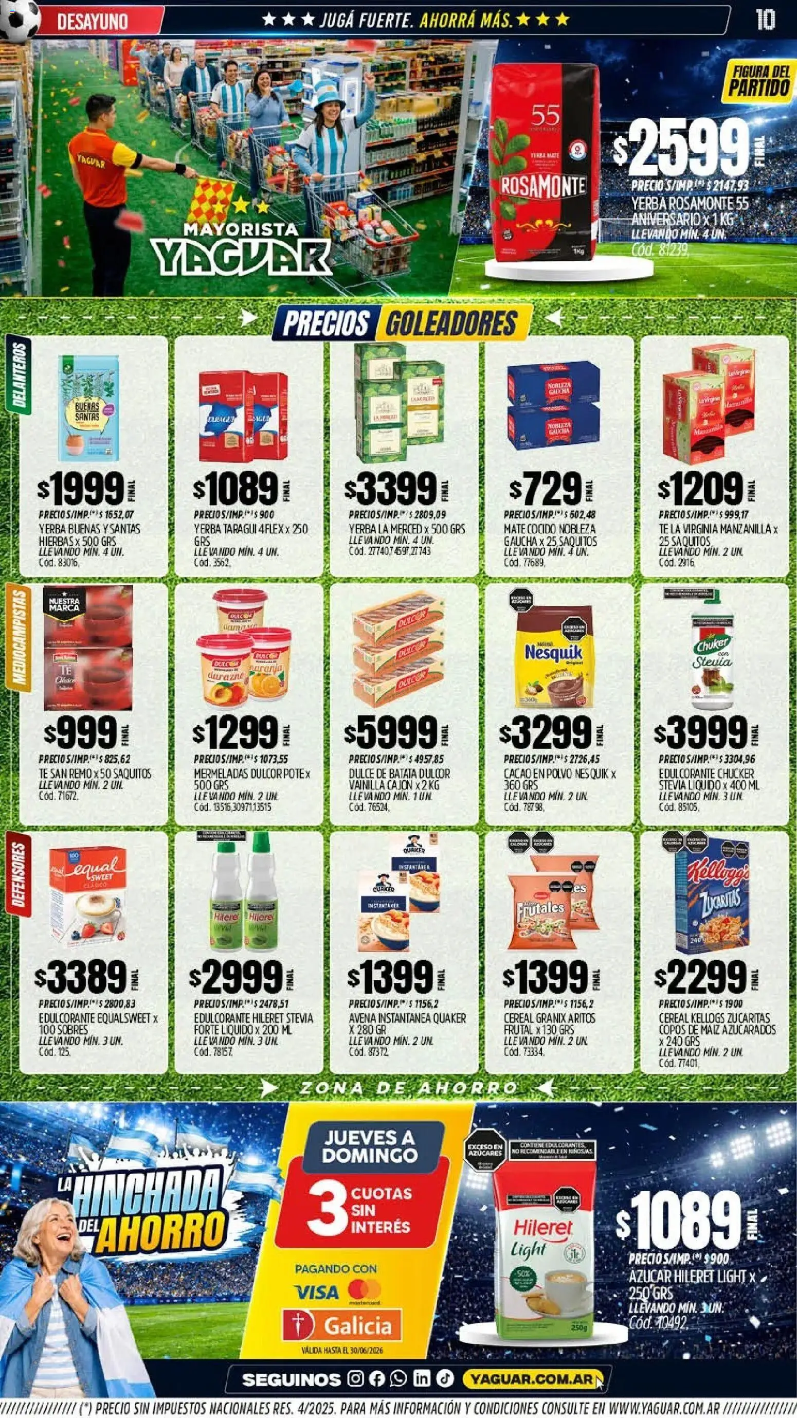 Yaguar - Oferta semanal Parque Chacabuco │ válido desde el 08.06.2026 | Página: 9 | Productos: Copos, Durazno, Maiz, Té