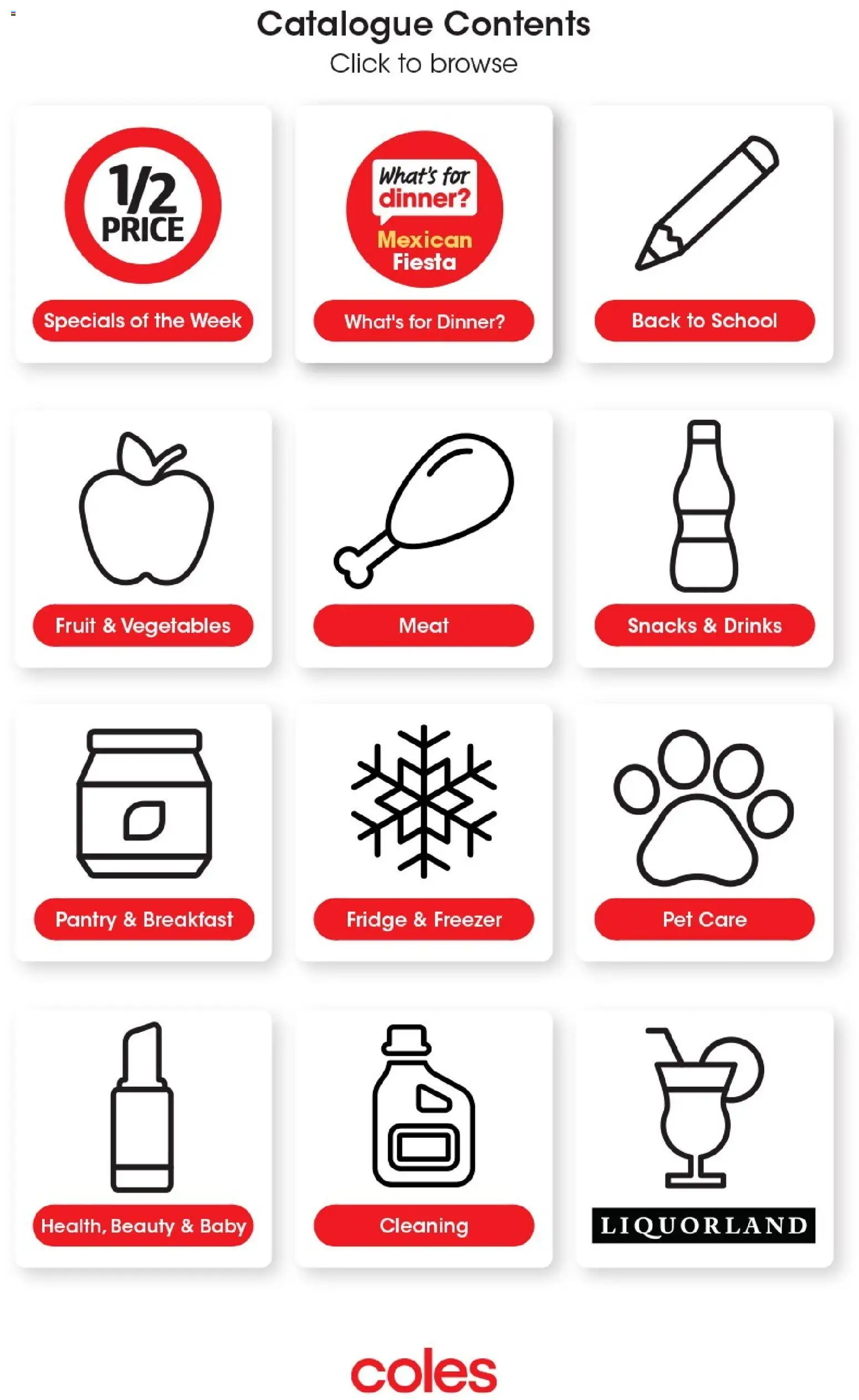 Coles catalogue - valid from 08/07/2026 | Page: 50 | Products: Meat, Vegetables, Fridge, Freezer