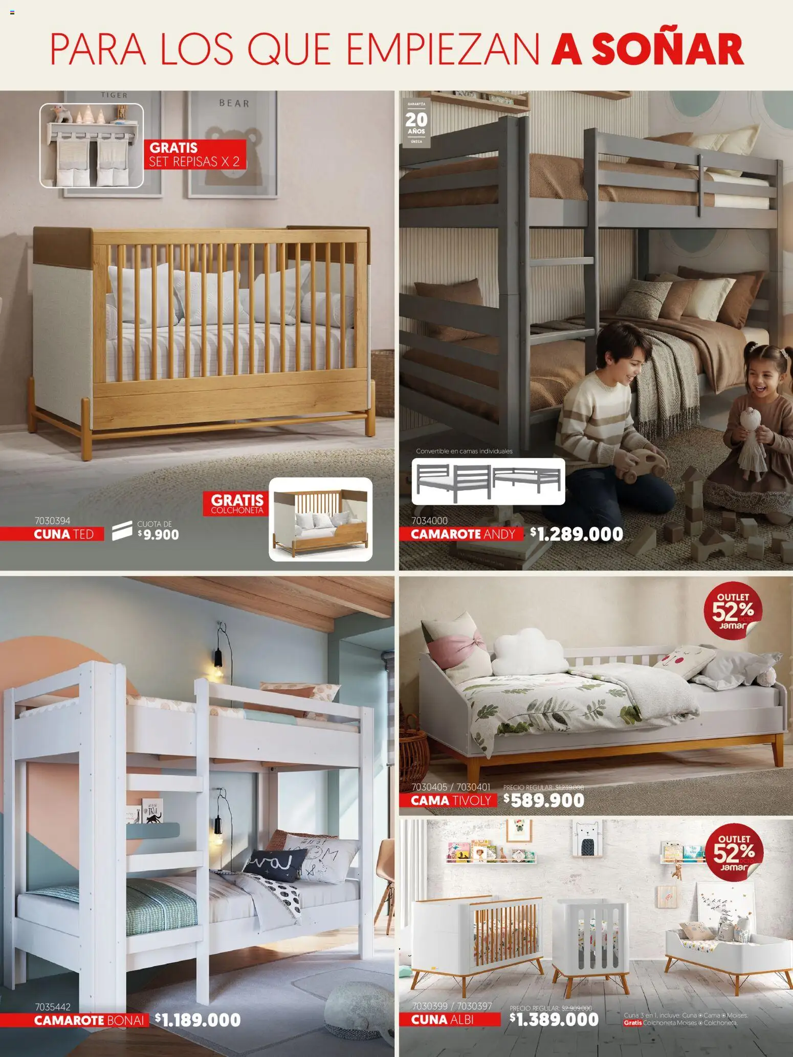 Muebles jamar revista - valida desde el 07.01.2026 | Página: 6 | Productos: Cama, Cuna, Colchoneta