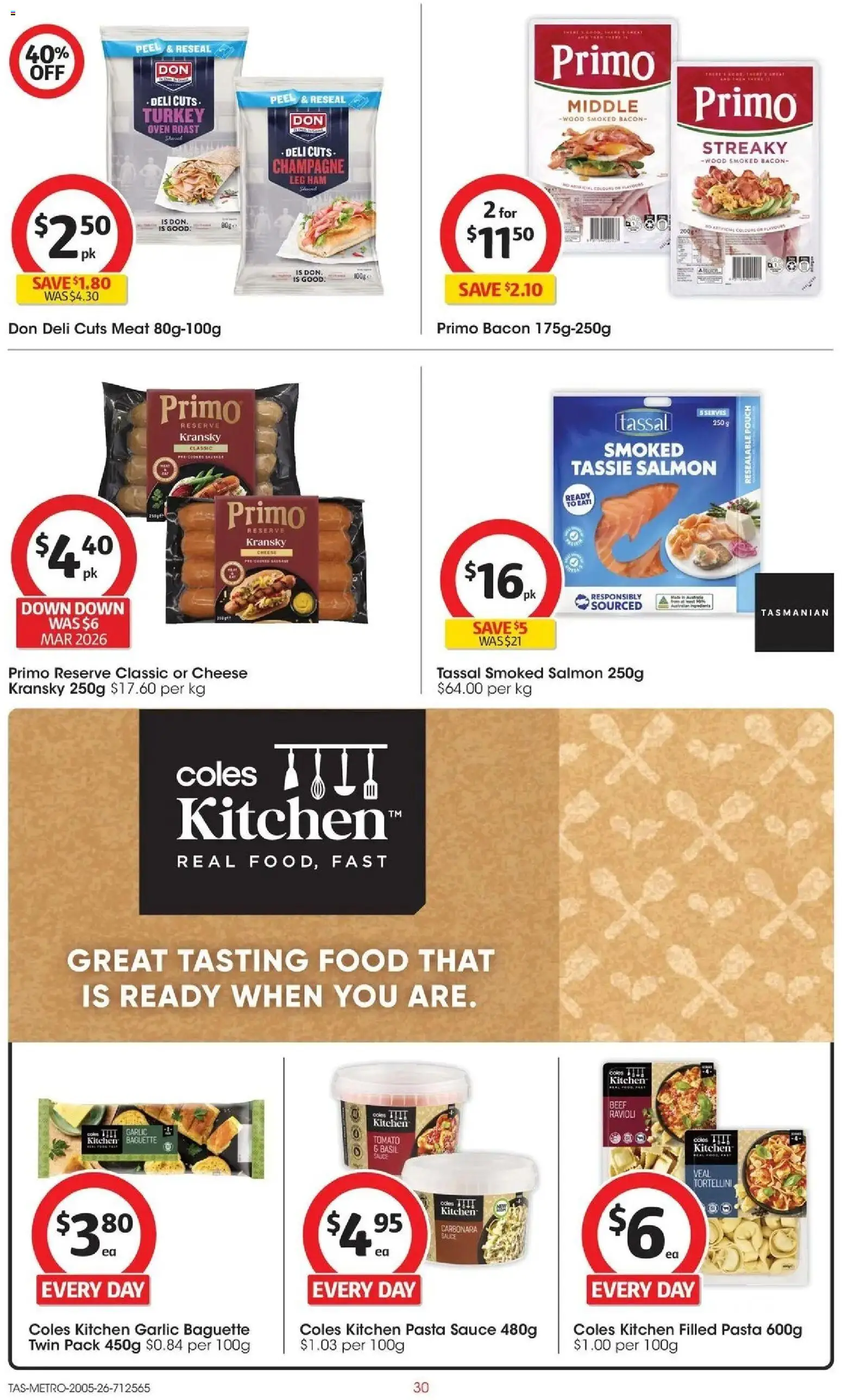 Coles catalogue - valid from 19.05.2026 | Page: 30 | Products: Cheese, Meat, Sauce, Garlic
