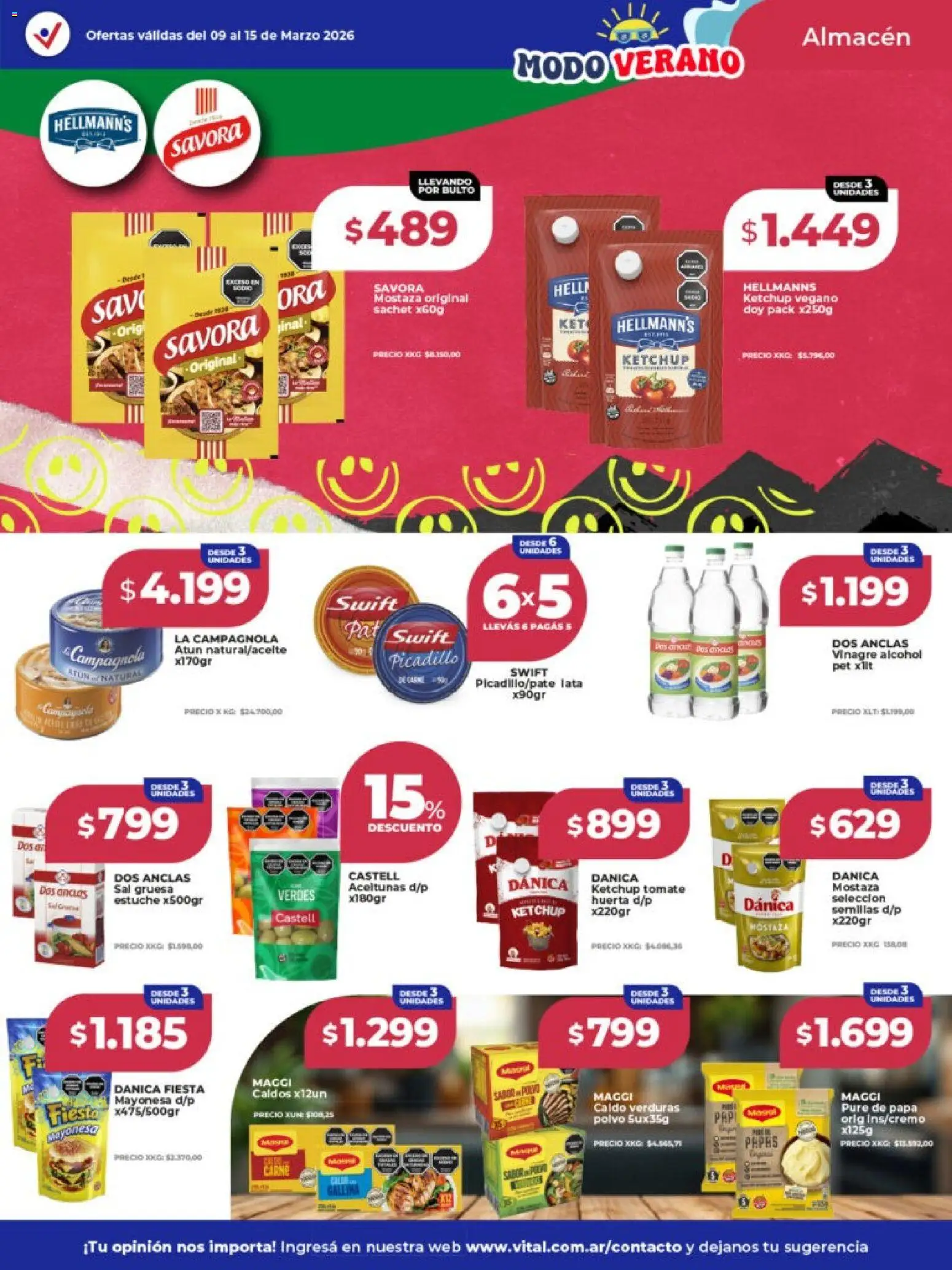 Vital ofertas │ válido desde el 09.03.2026 | Página: 10 | Productos: Papa, Sal, Atún, Picadillo