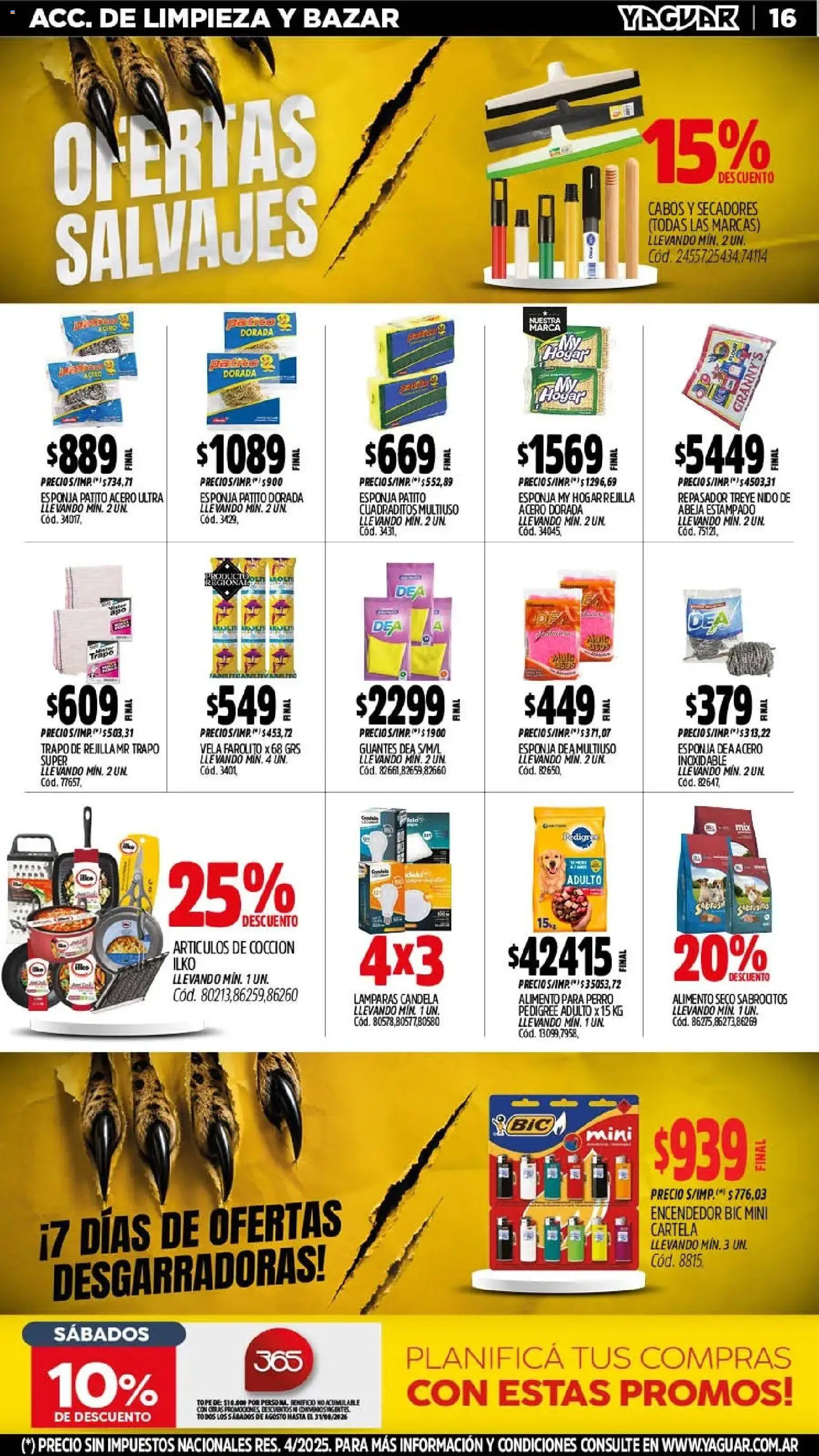Yaguar - Oferta Semanal Salta │ válido desde el 10/08/2026 | Página: 19 | Productos: Vela, Encendedor, Rejilla, Guantes