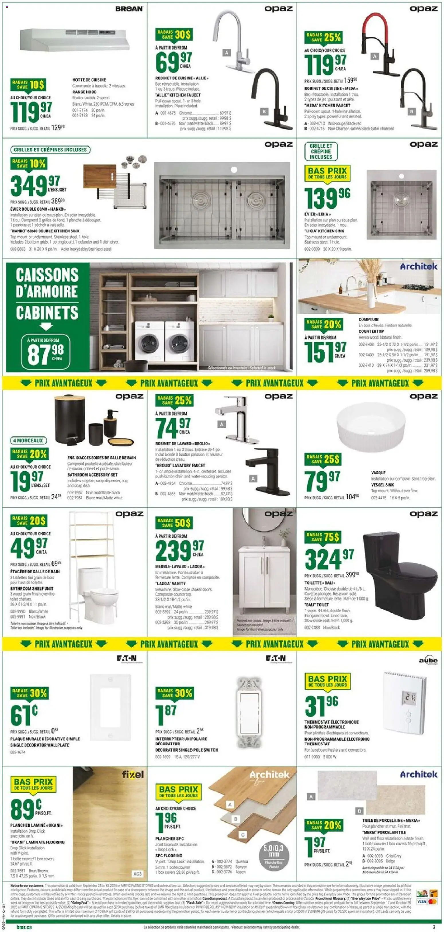 BMR flyer valid from Sep 24, 2026 | Page: 4 | Products: Range hood, Bed, Shelf, Charcoal
