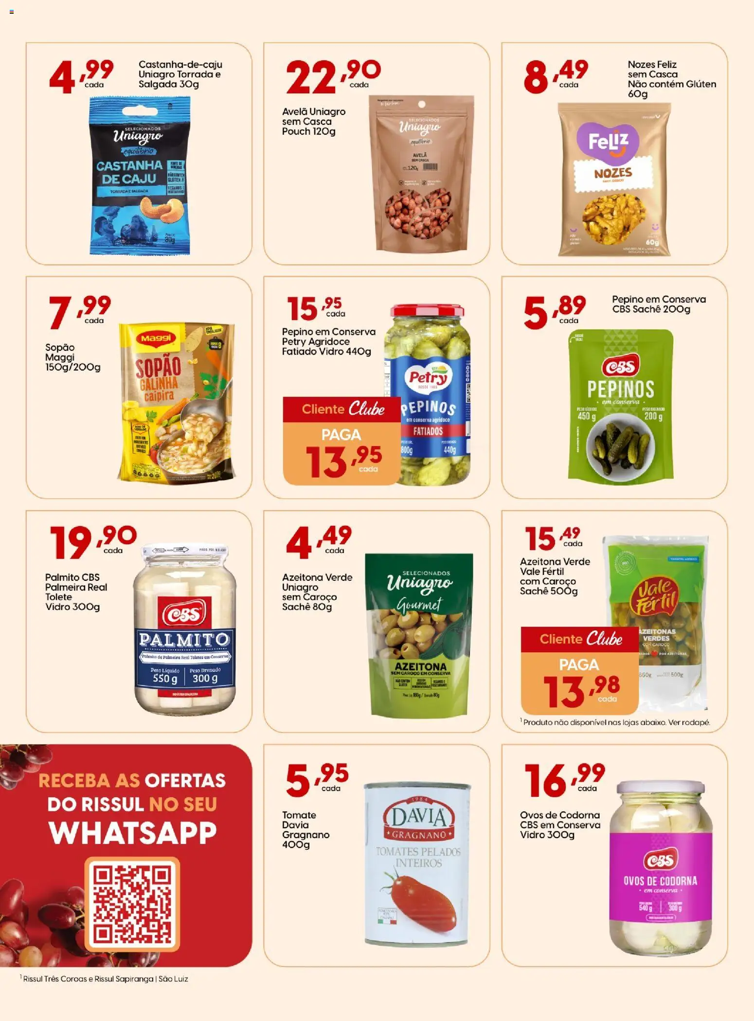 Rissul Folheto - válido de 05.06.2026 | Página: 9 | Produtos: Caju, Azeitonas, Pepinos, Ovos de codorna