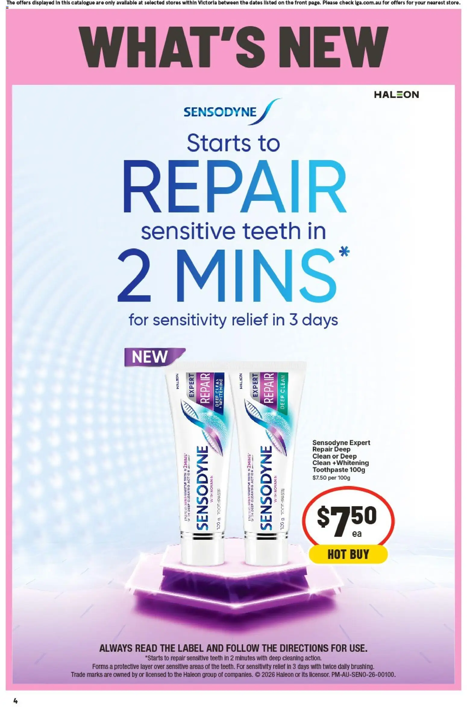 IGA catalogue - valid from 02/09/2026 | Page: 5 | Products: Toothpaste, Sensitive teeth