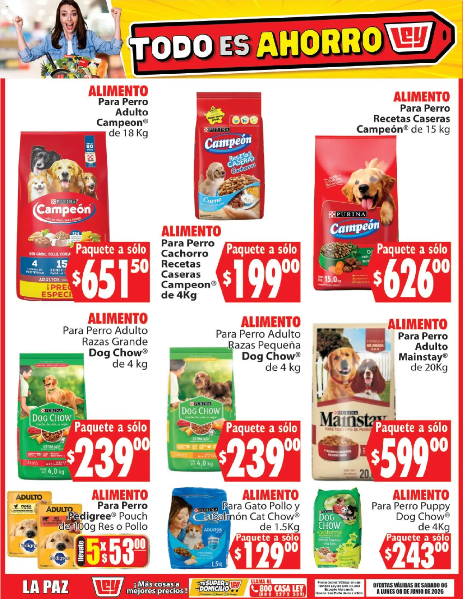 Nuevas ofertas de Casa Ley válidas en toda la República Mexicana desde el 06.06.2026. ¡Encuentra las mejores ofertas en Casa Ley folleto Todo es ahorro! | Página: 14 | Productos: Pollo, Res