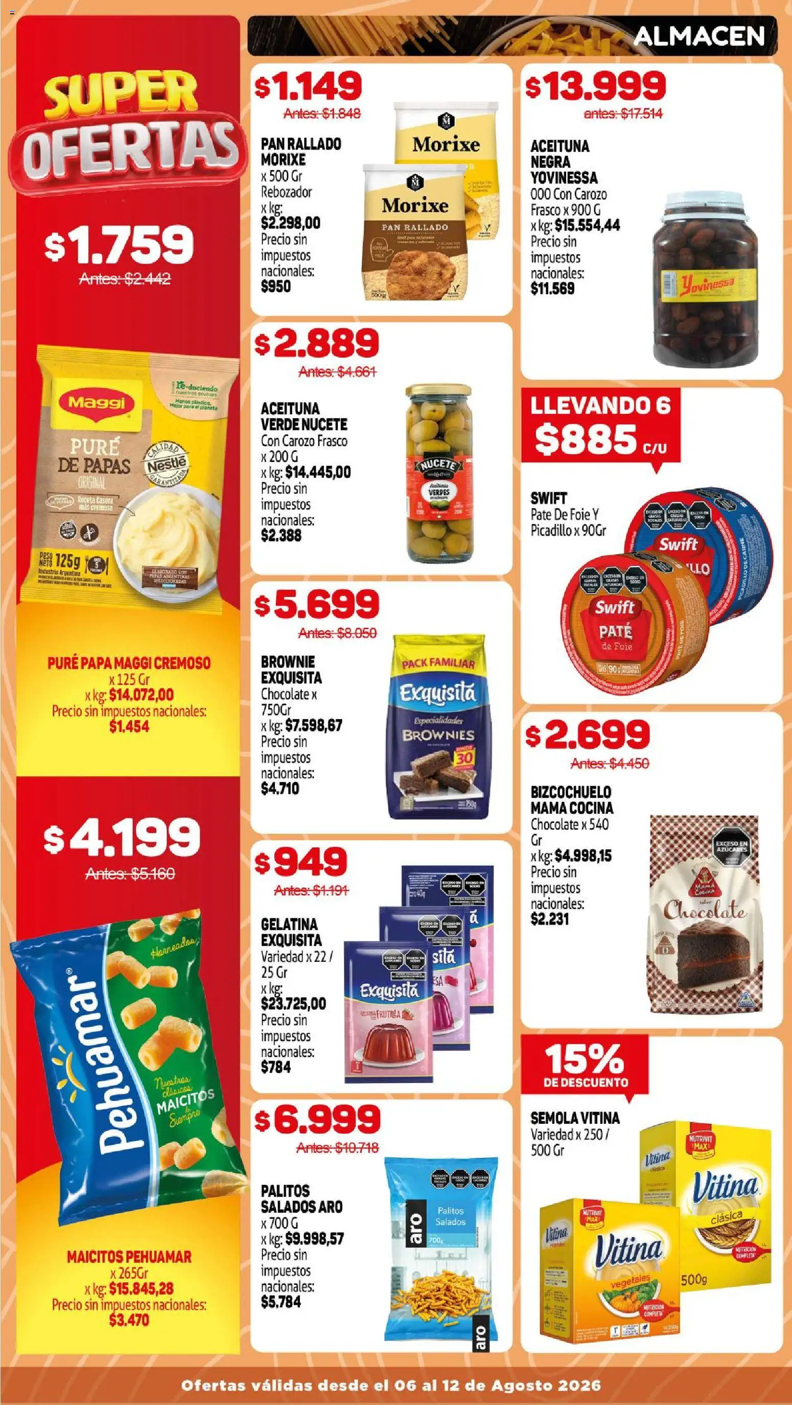 Makro ofertas │ válido desde el 06/08/2026 | Página: 7 | Productos: Cocina, Frutilla, Papa, Pan