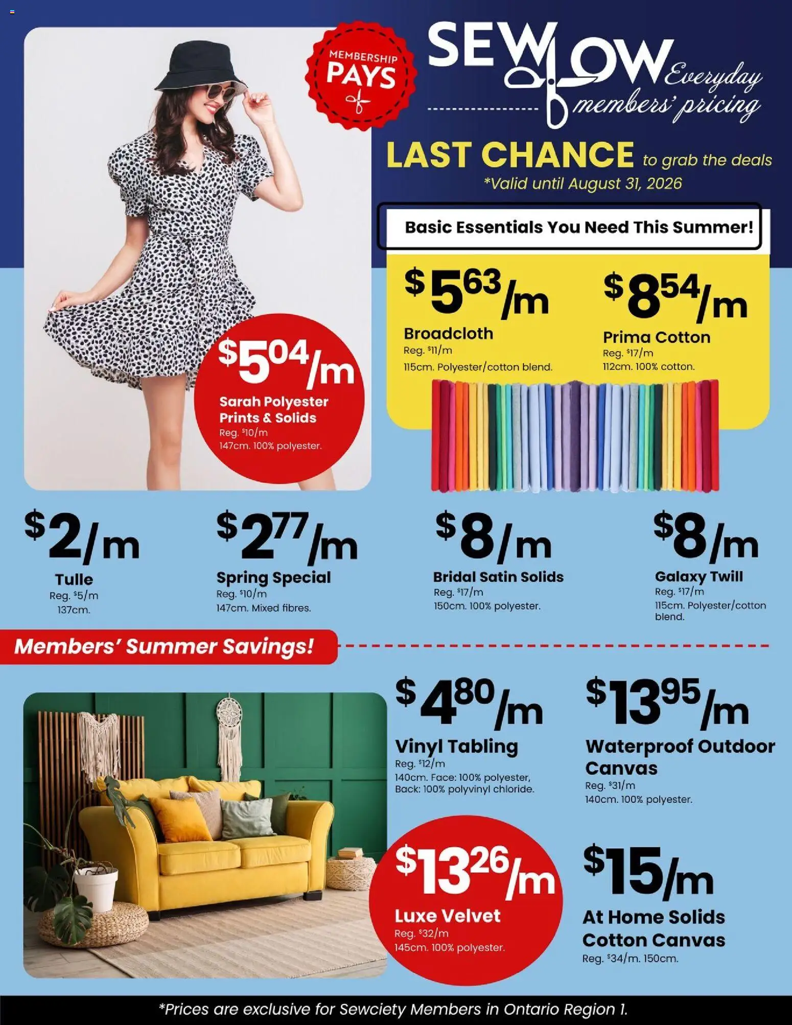 Fabricland flyer valid from Aug 1, 2026 | Page: 15