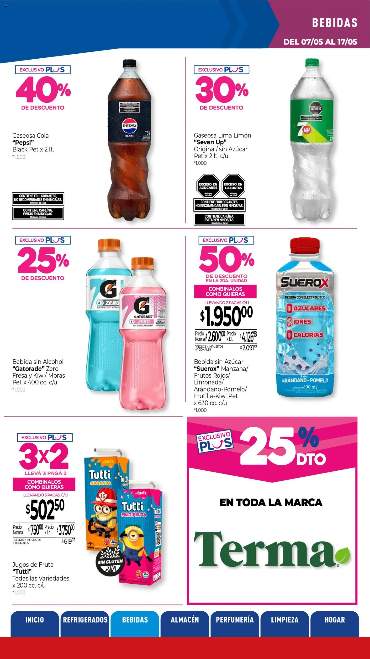 La Anonima catálogo │ válido desde el 07.05.2026 | Página: 14 | Productos: Azucar, Gaseosa, Limón, Pomelo
