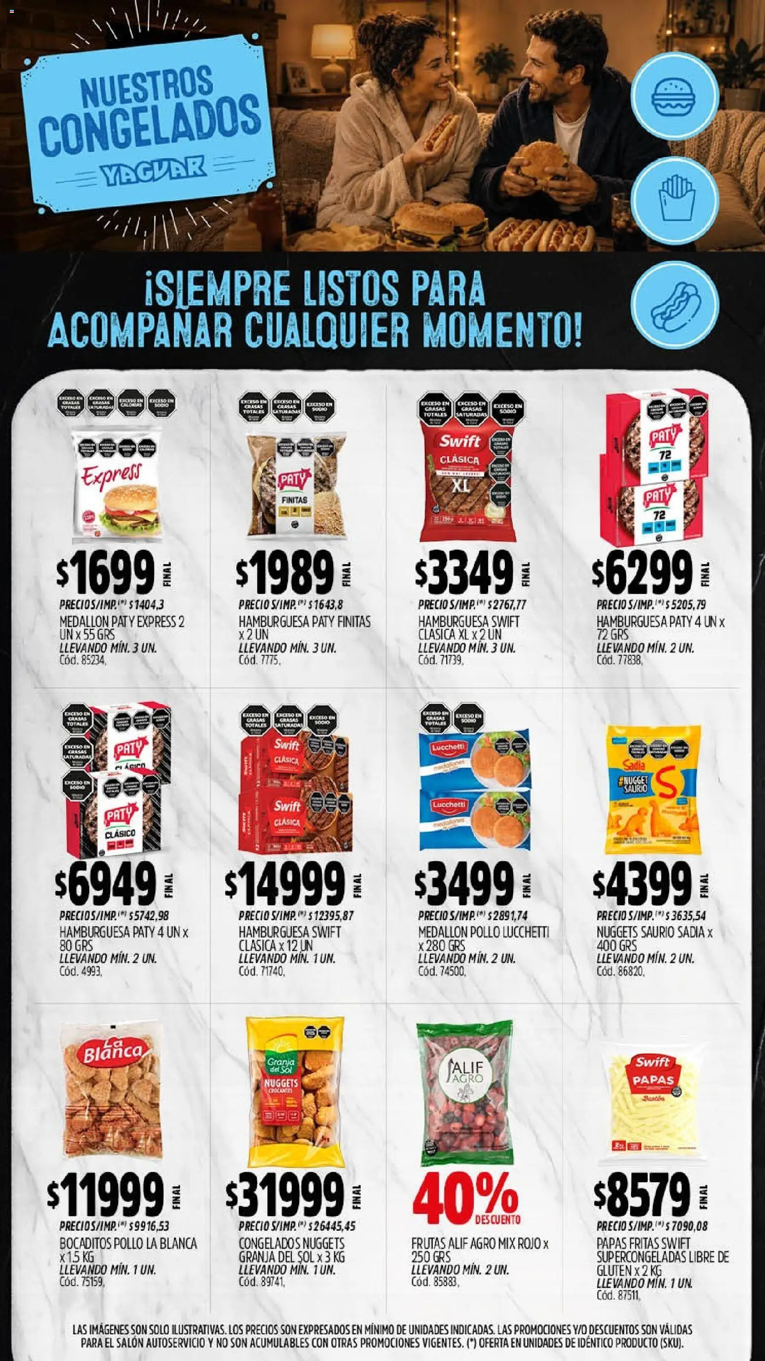 Yaguar - Oferta Semanal Salta │ válido desde el 14/09/2026 | Página: 11 | Productos: Pollo, Hamburguesa, Papas, Papas fritas