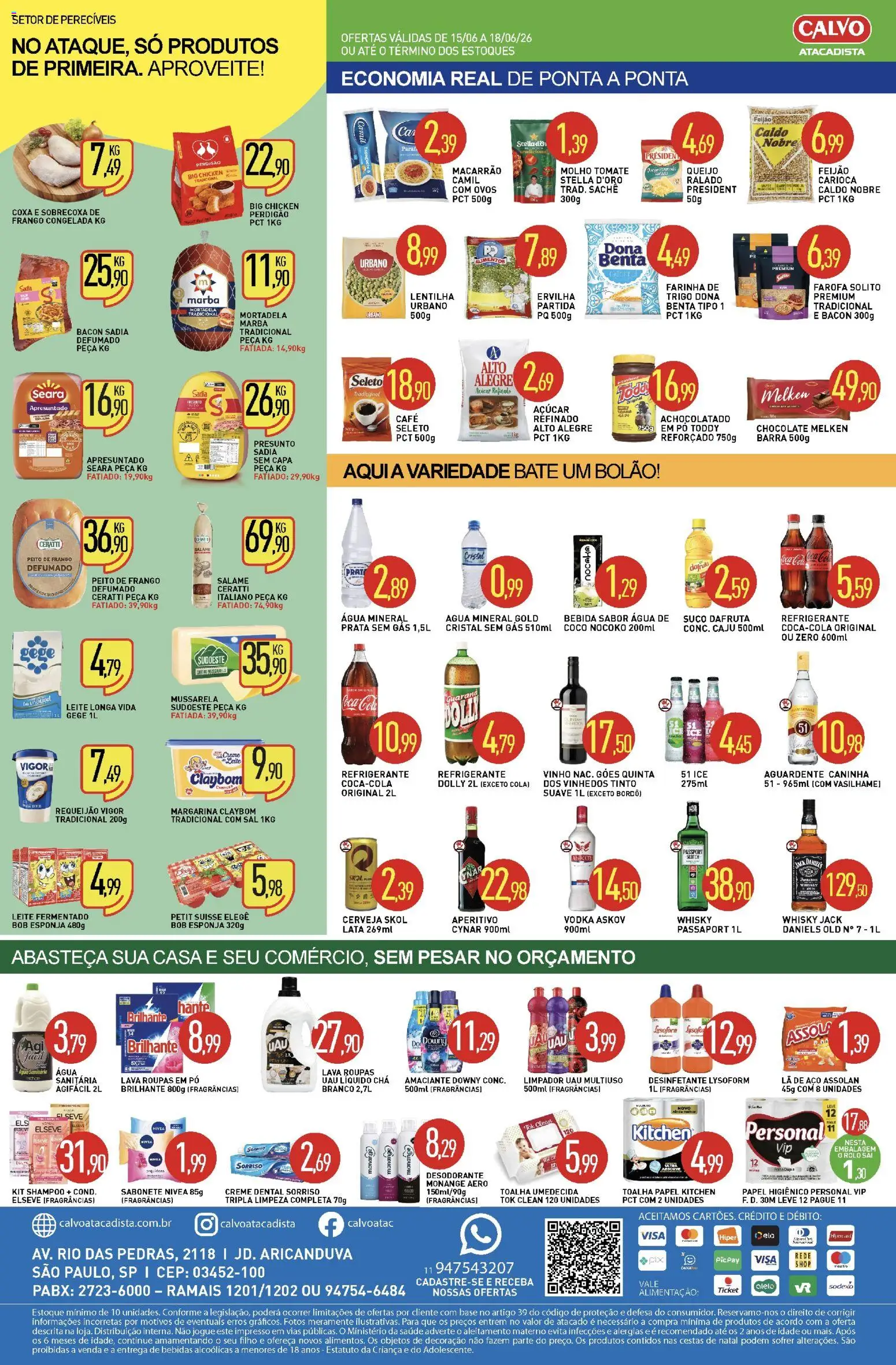 Calvo Atacadista Folheto - válido de 15.06.2026 | Página: 2 | Produtos: Coco, Shampoo, Pó, Macarrão