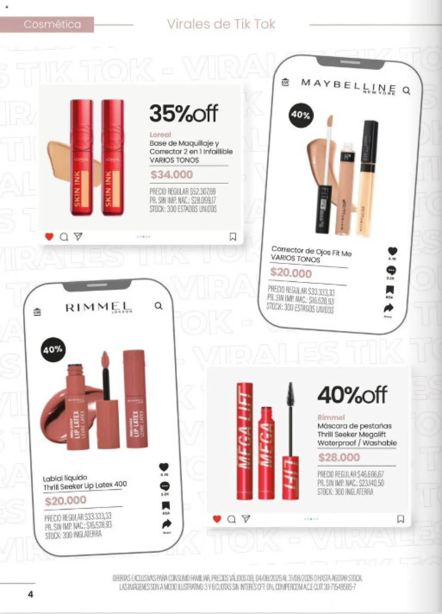 Pigmento catálogo │ válido desde el 04/08/2026 | Página: 4 | Productos: Maquillaje, Máscara, Mascara de pestañas, Agua