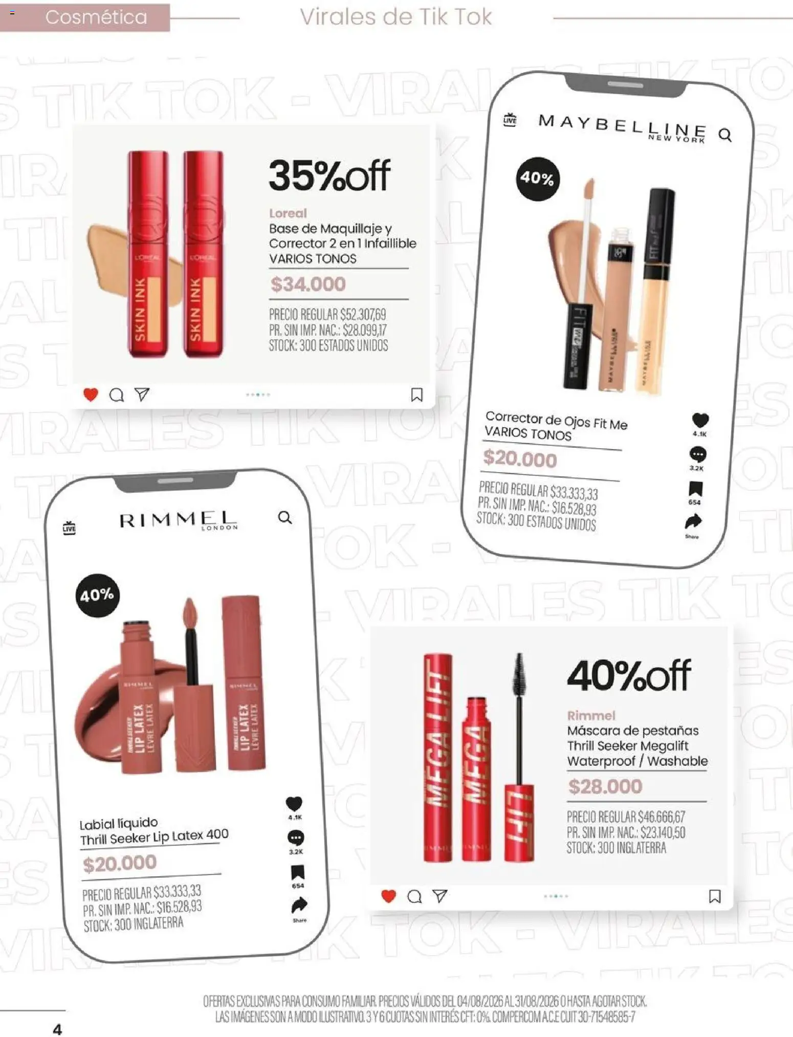 Pigmento catálogo │ válido desde el 04/08/2026 | Página: 4 | Productos: Base de maquillaje, Maquillaje, Máscara, Mascara de pestañas