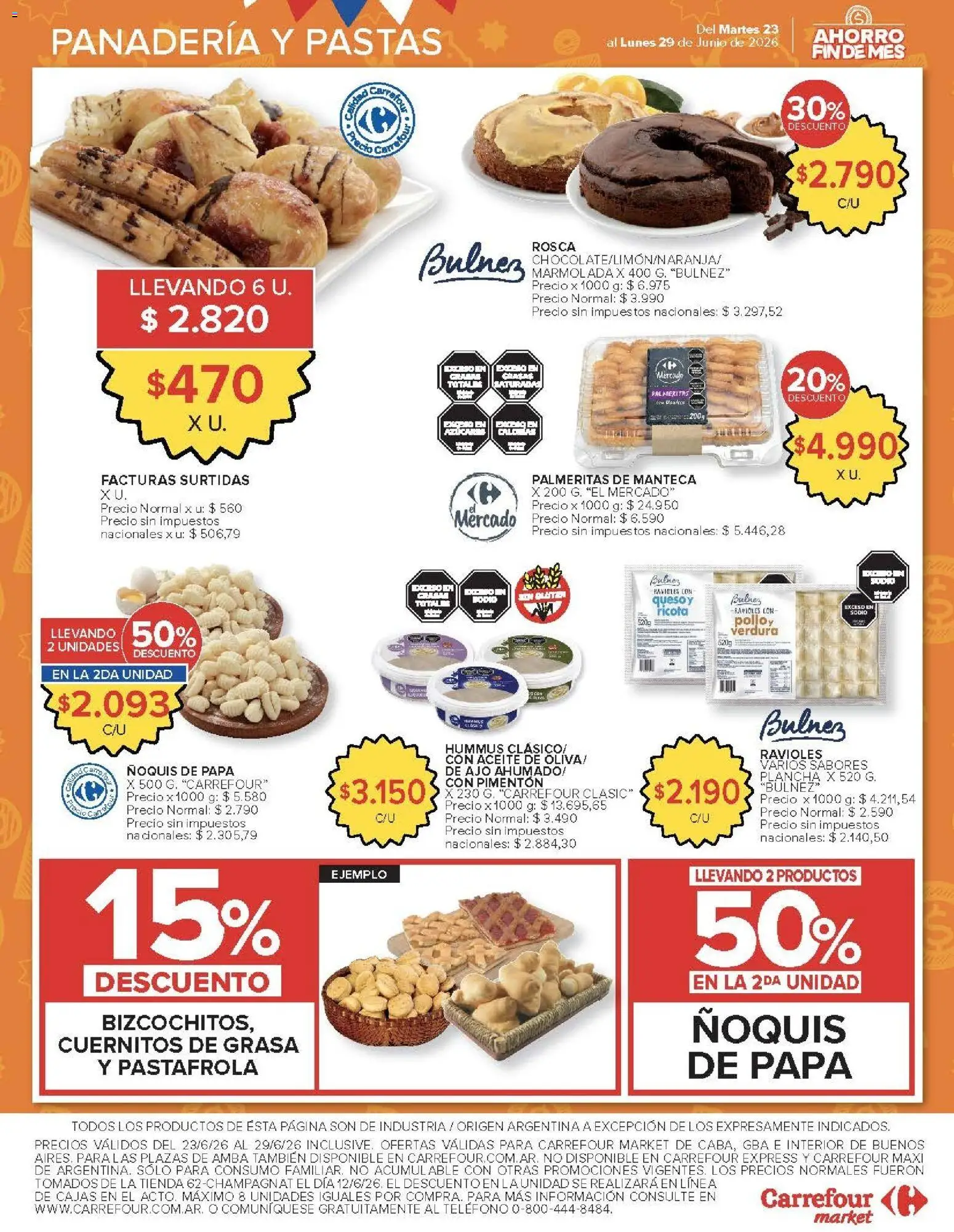Carrefour Market catálogo │ válido desde el 23/06/2026 | Página: 7 | Productos: Panadería, Pimentón, Manteca, Queso
