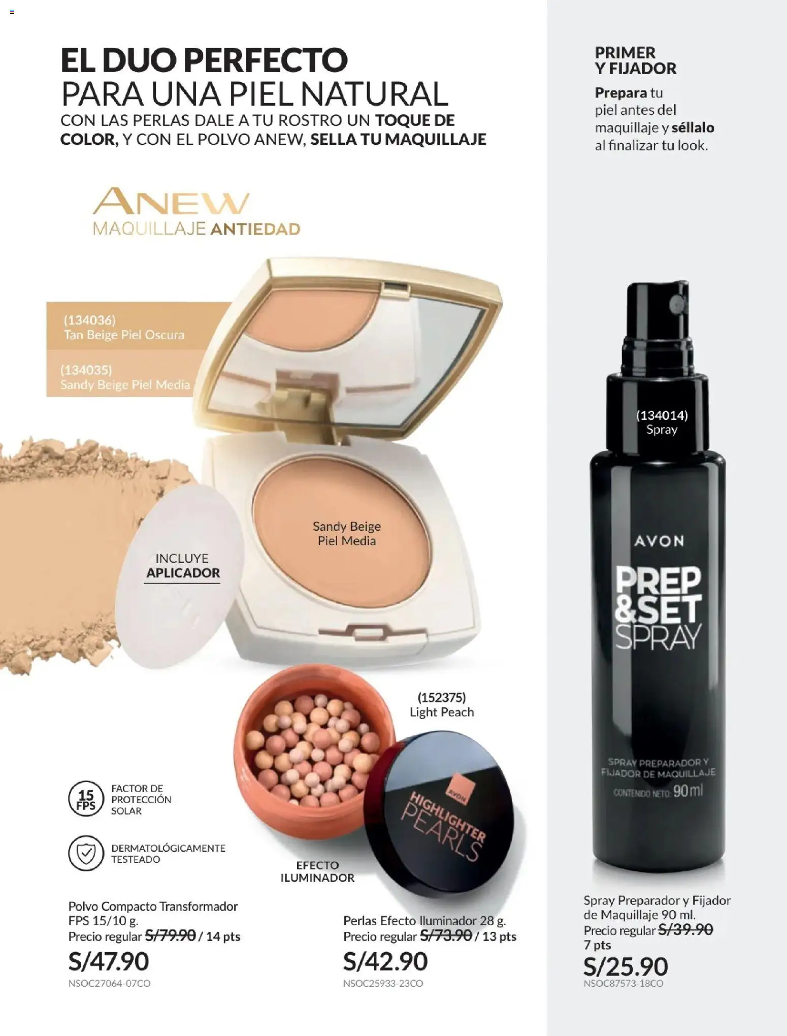Catálogo Avon válido desde 01/07/2026 | Página: 25 | Productos: Maquillaje, Polvo