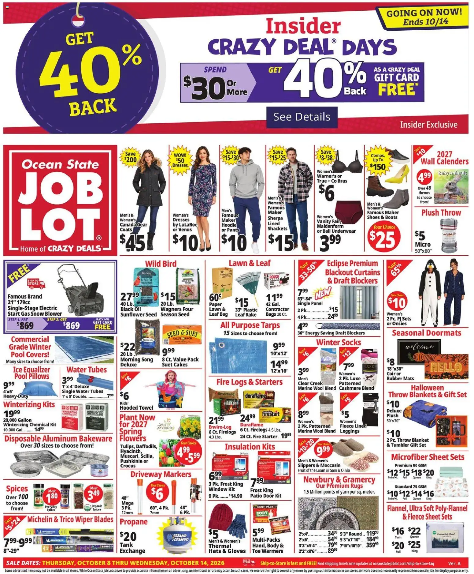 Ocean State Job Lot Weekly Ad - MA - valid from 10/08/2026 | Page: 1