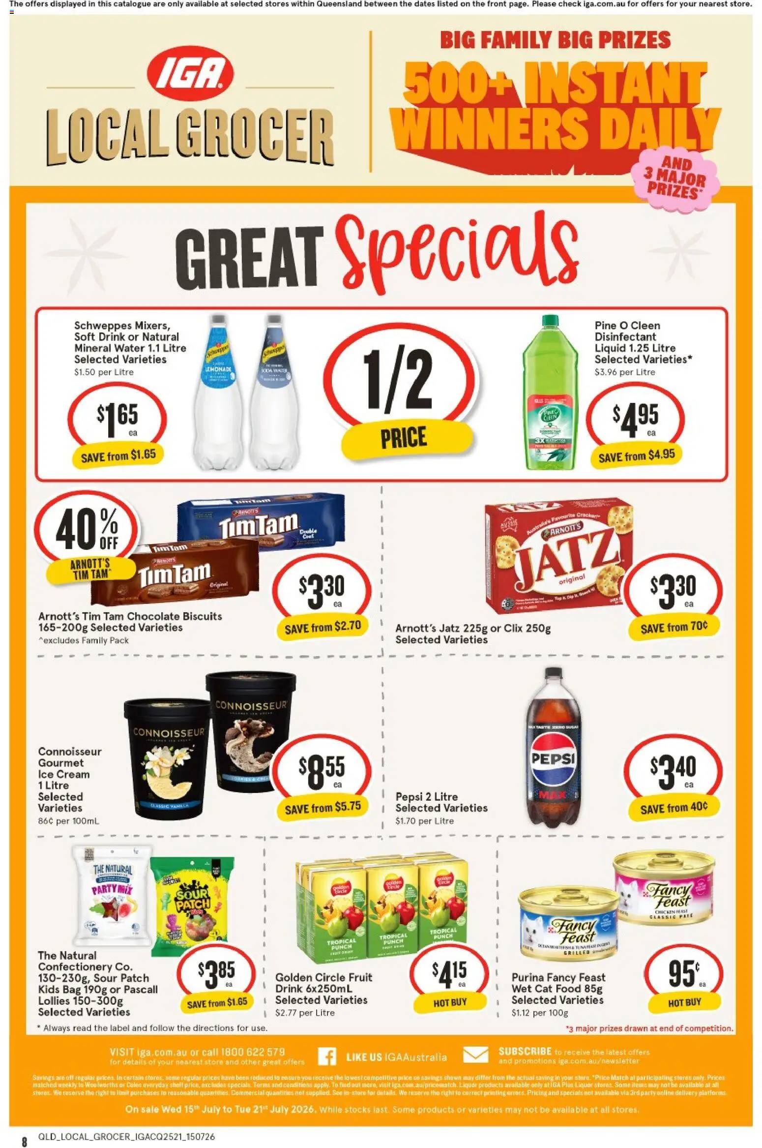 IGA catalogue - valid from 15/07/2026 | Page: 2 | Products: Chicken, Lollies, Pepsi, Ice cream