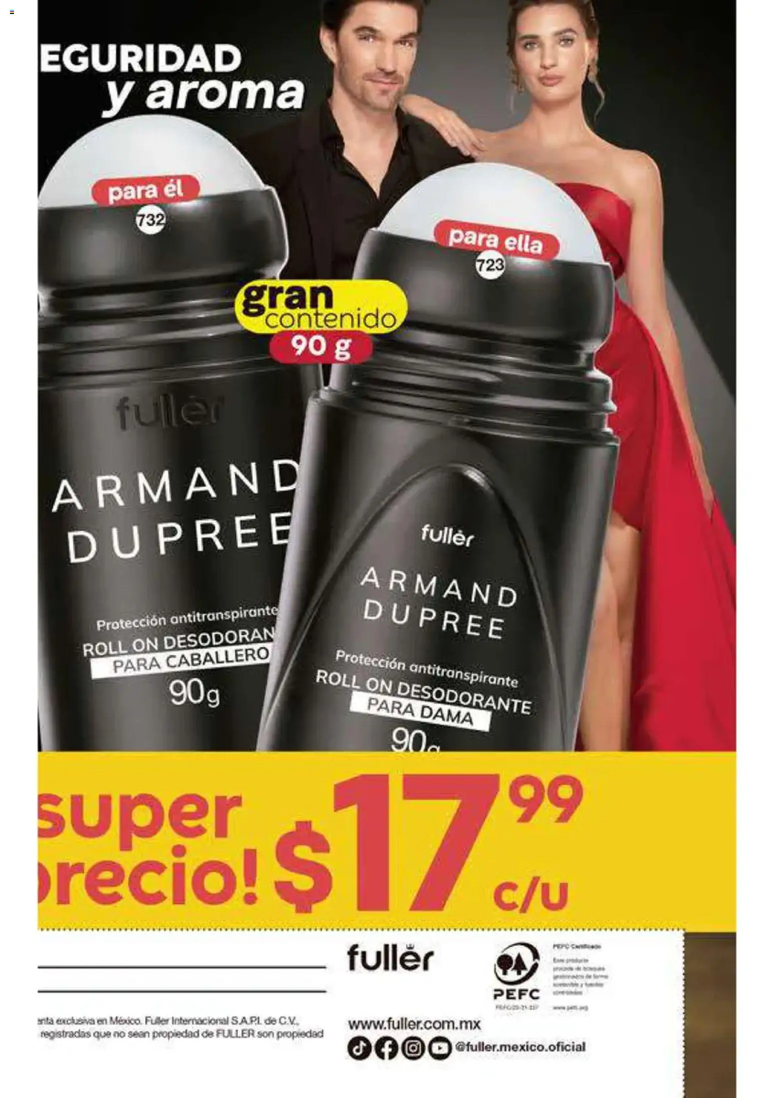 Nuevas ofertas de Fuller válidas en toda la República Mexicana desde el 16/09/2026. ¡Encuentra las mejores ofertas en Fuller campaña 12 2026! | Página: 218 | Productos: Desodorante, Antitranspirante