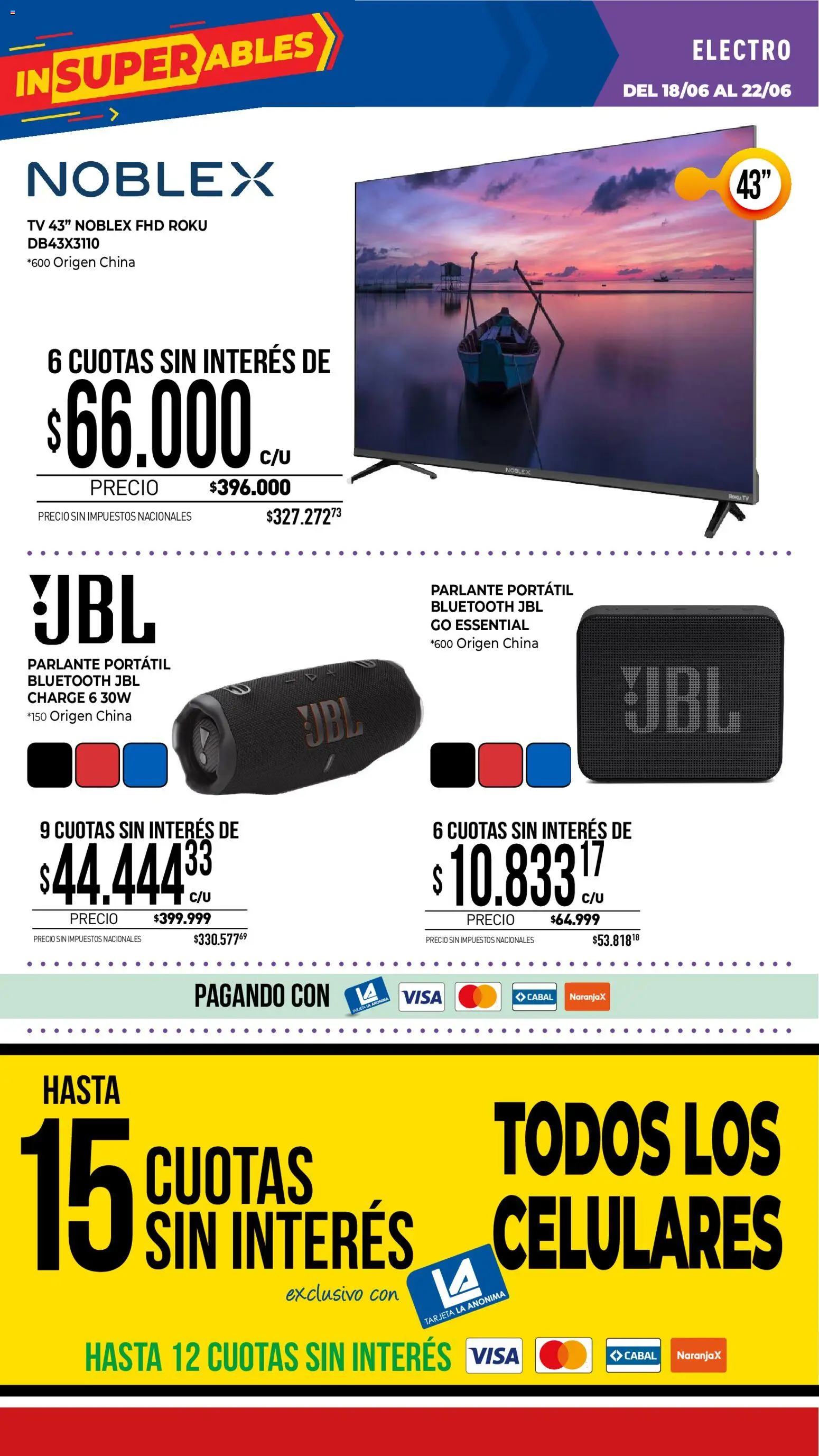 La Anonima catálogo │ válido desde el 18.06.2026 | Página: 32 | Productos: Parlante