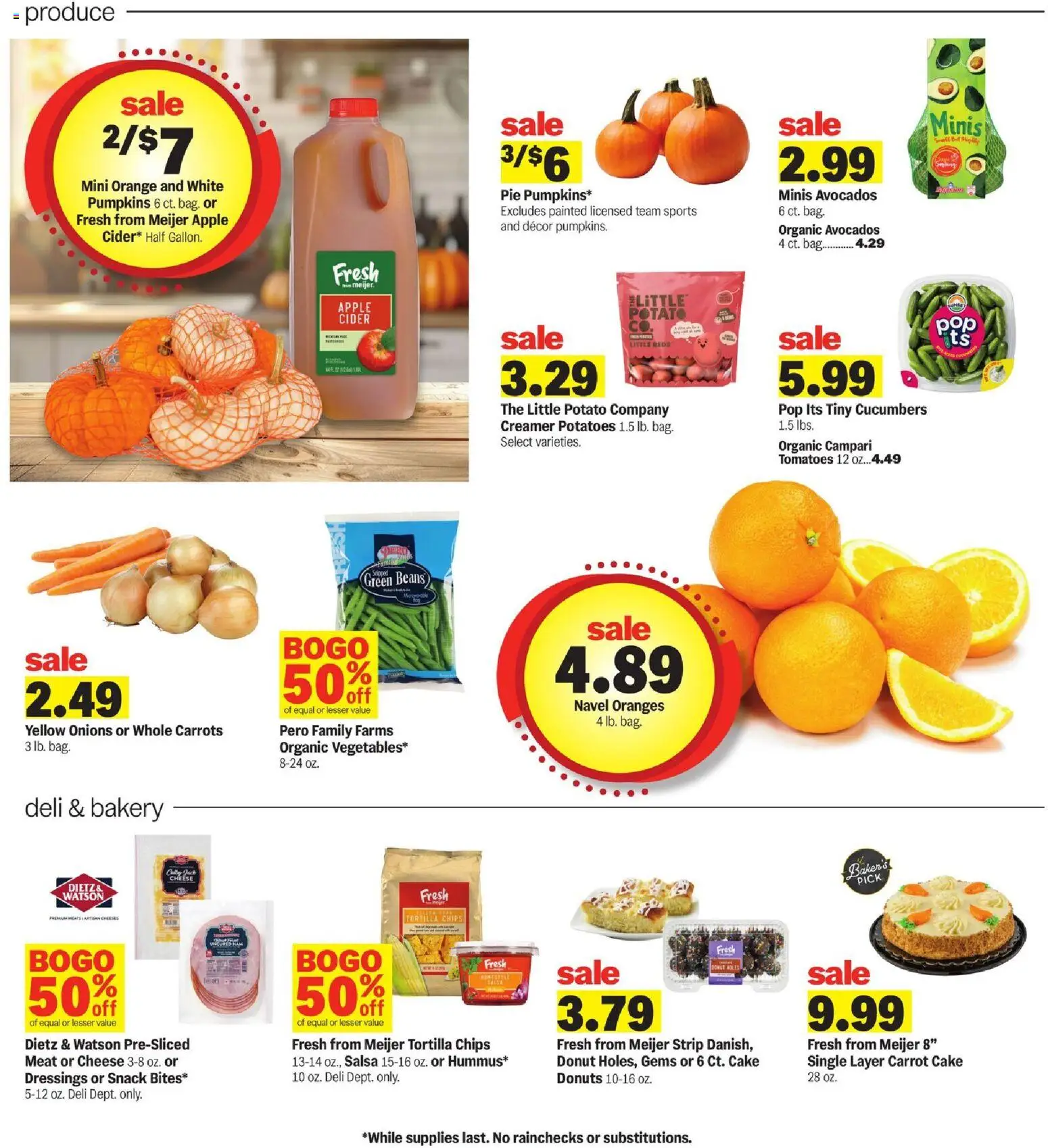 Meijer Weekly Ad - valid from 09/30/2026 | Page: 6 | Products: Bakery, Oranges, Campari, Donut
