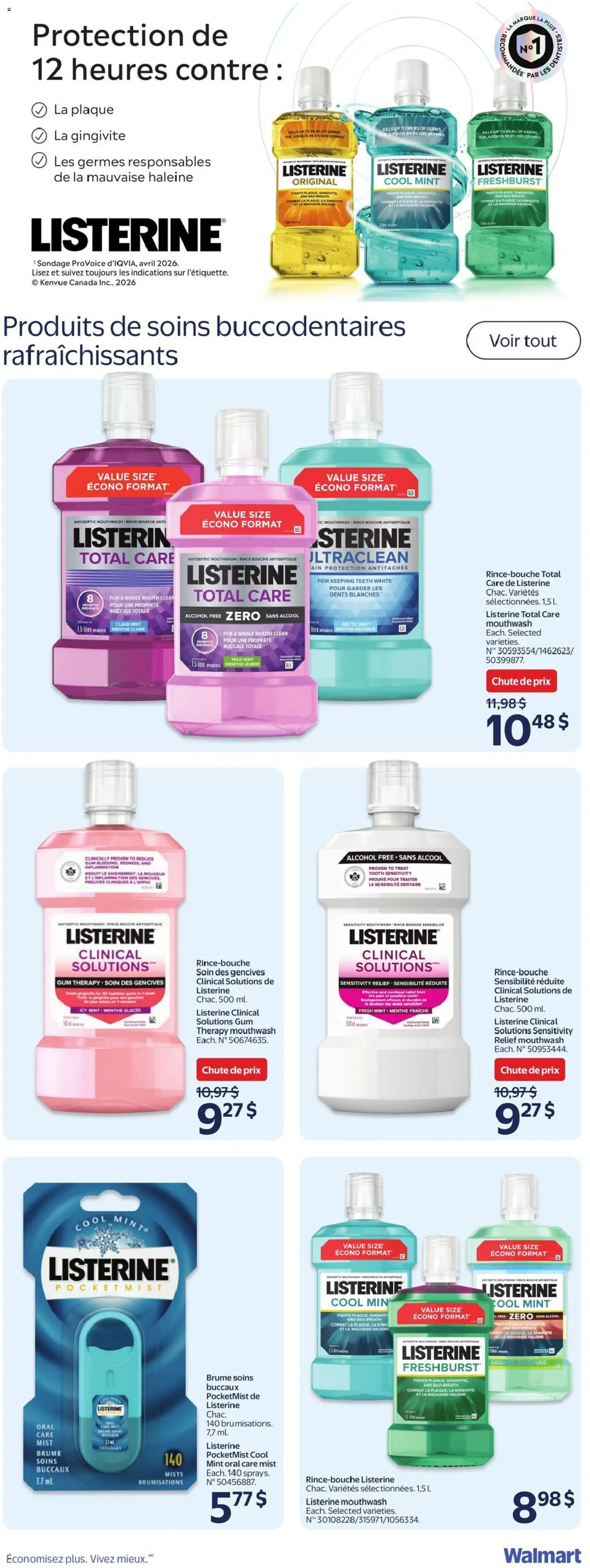 Walmart flyer valid from Oct 1, 2026 | Page: 24 | Products: Listerine, Alcohol, Mouthwash