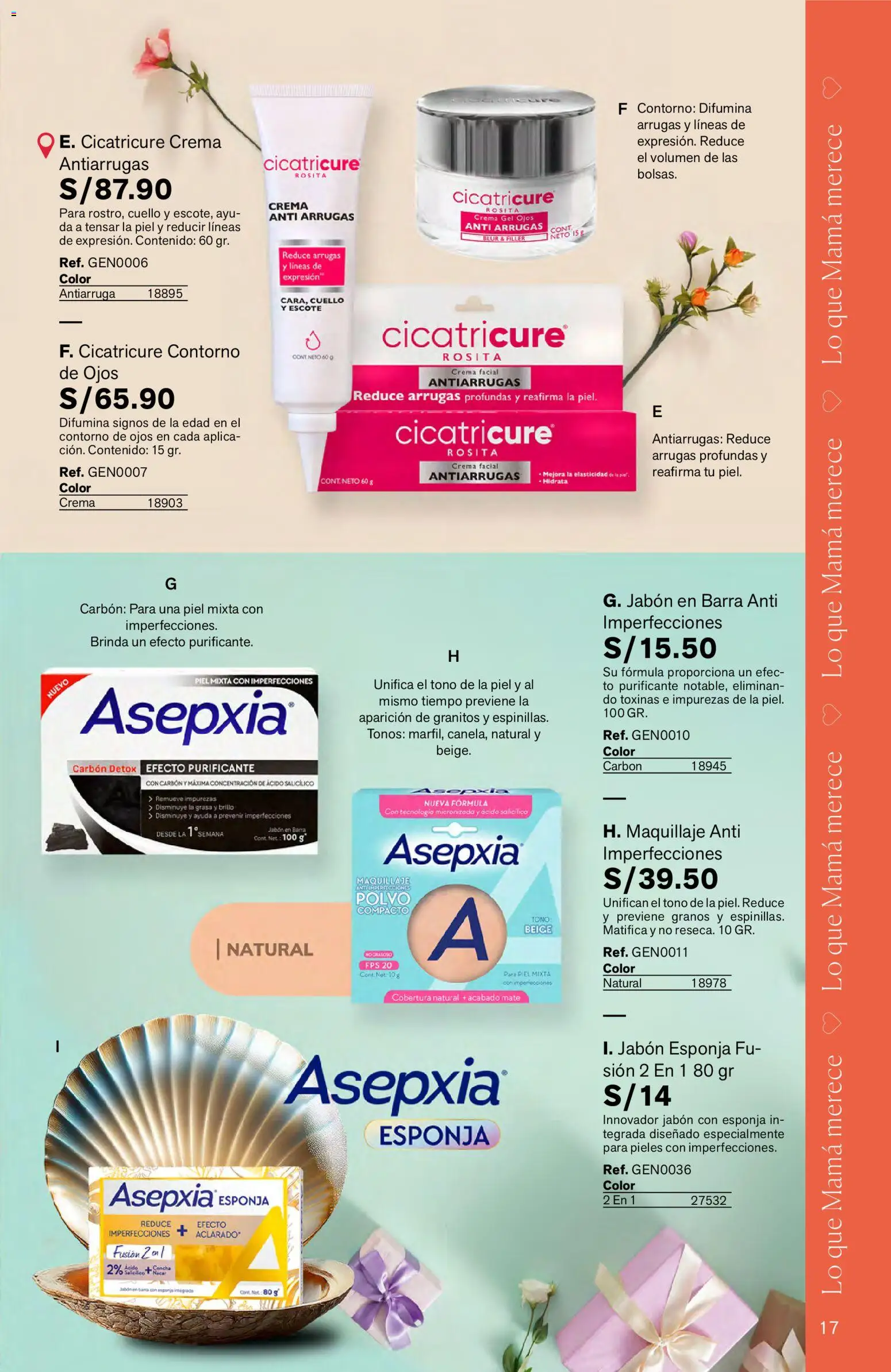 Catálogo Leonisa válido desde 27.04.2026 | Página: 17 | Productos: Esponja, Jabón, Crema, Polvo