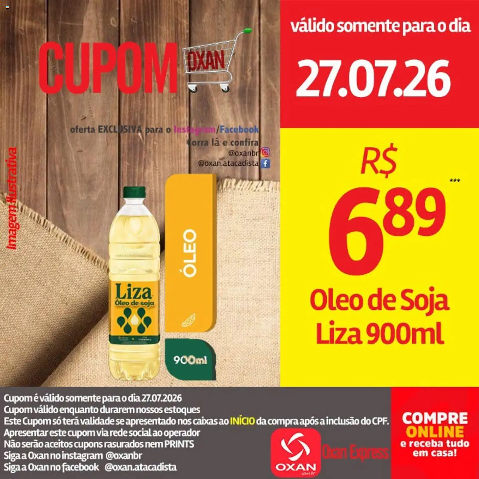 Oxan Atacadista Folheto - válido de 27/07/2026 | Página: 7 | Produtos: Óleo, Soja