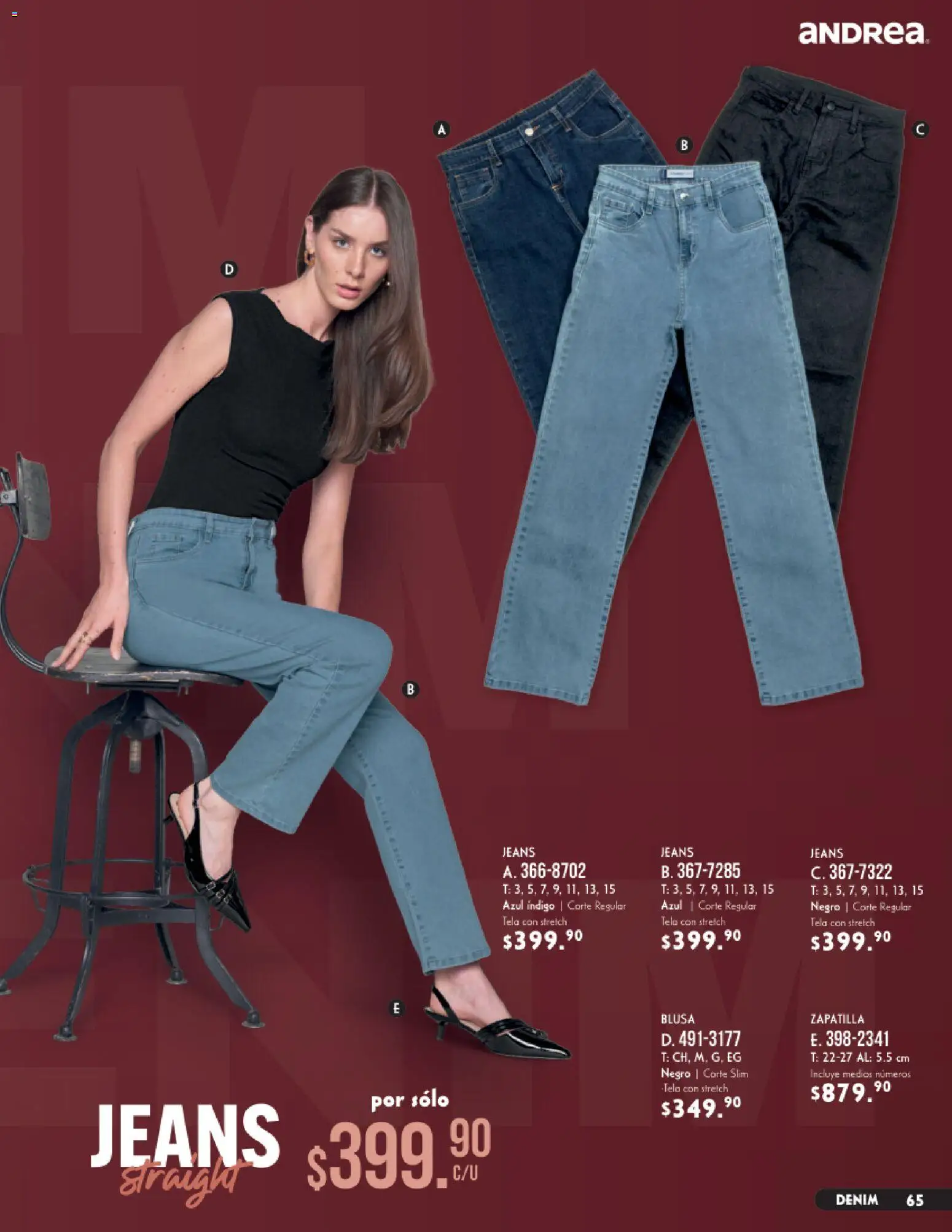 Nuevas ofertas de Andrea válidas en toda la República Mexicana desde el 23/08/2026. ¡Encuentra las mejores ofertas en Andrea catálogo Vestir! | Página: 65 | Productos: Blusa