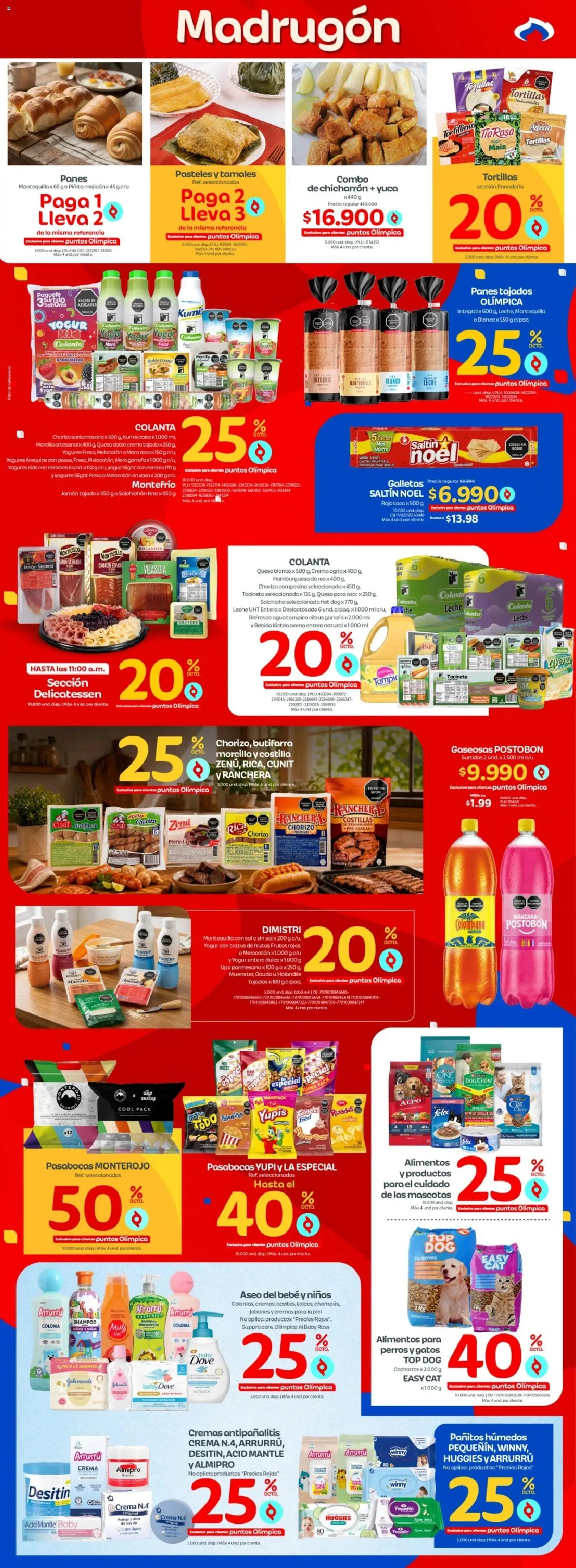 Olímpica revista - valida desde el 01/08/2026 | Página: 4 | Productos: Crema, Bolsa, Jamón serrano, Chorizo
