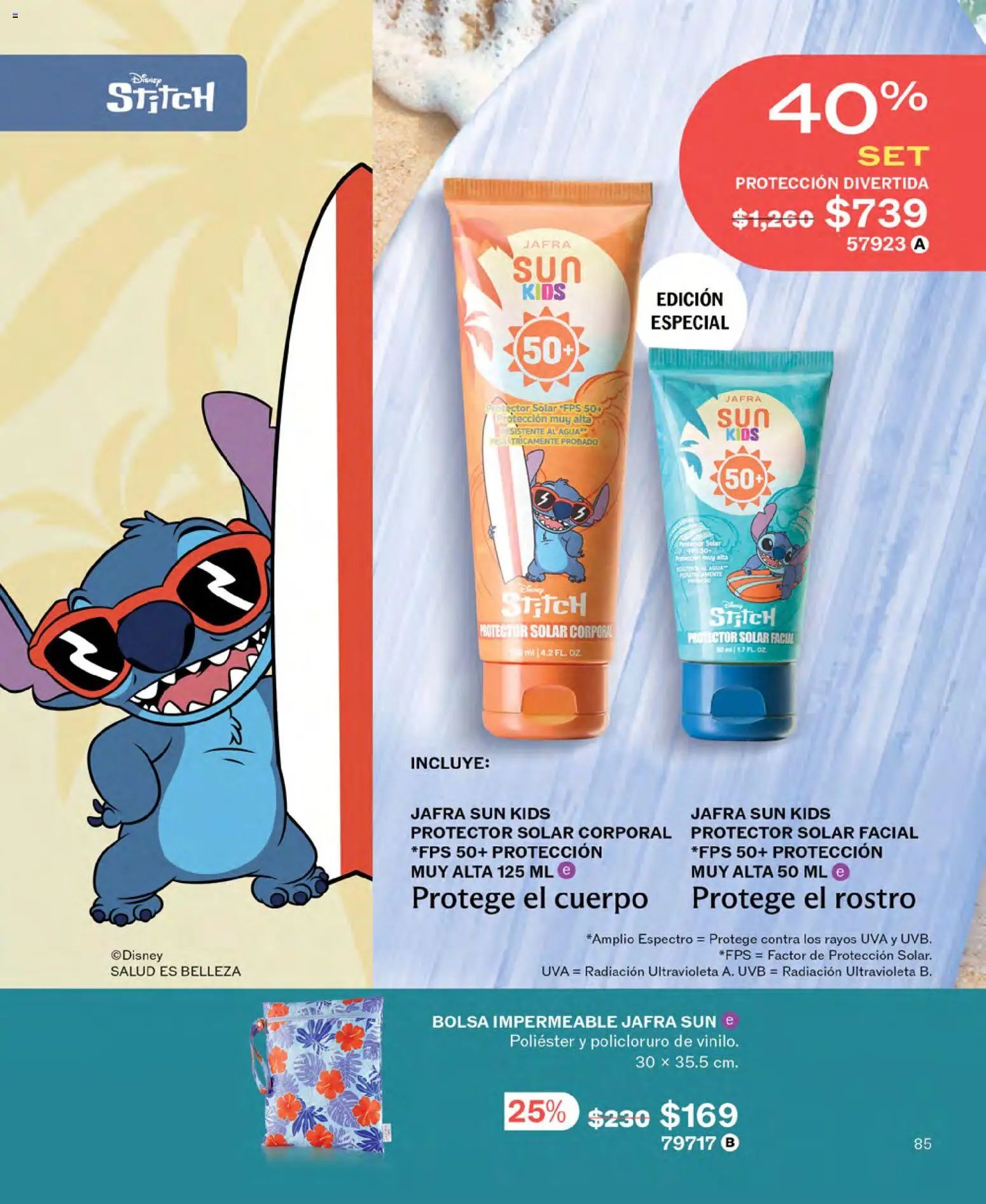 Nuevas ofertas de JAFRA válidas en toda la República Mexicana desde el 01.04.2026. ¡Encuentra las mejores ofertas en JAFRA catálogo! | Página: 85 | Productos: Bolsa, Agua, Uva, Protector solar