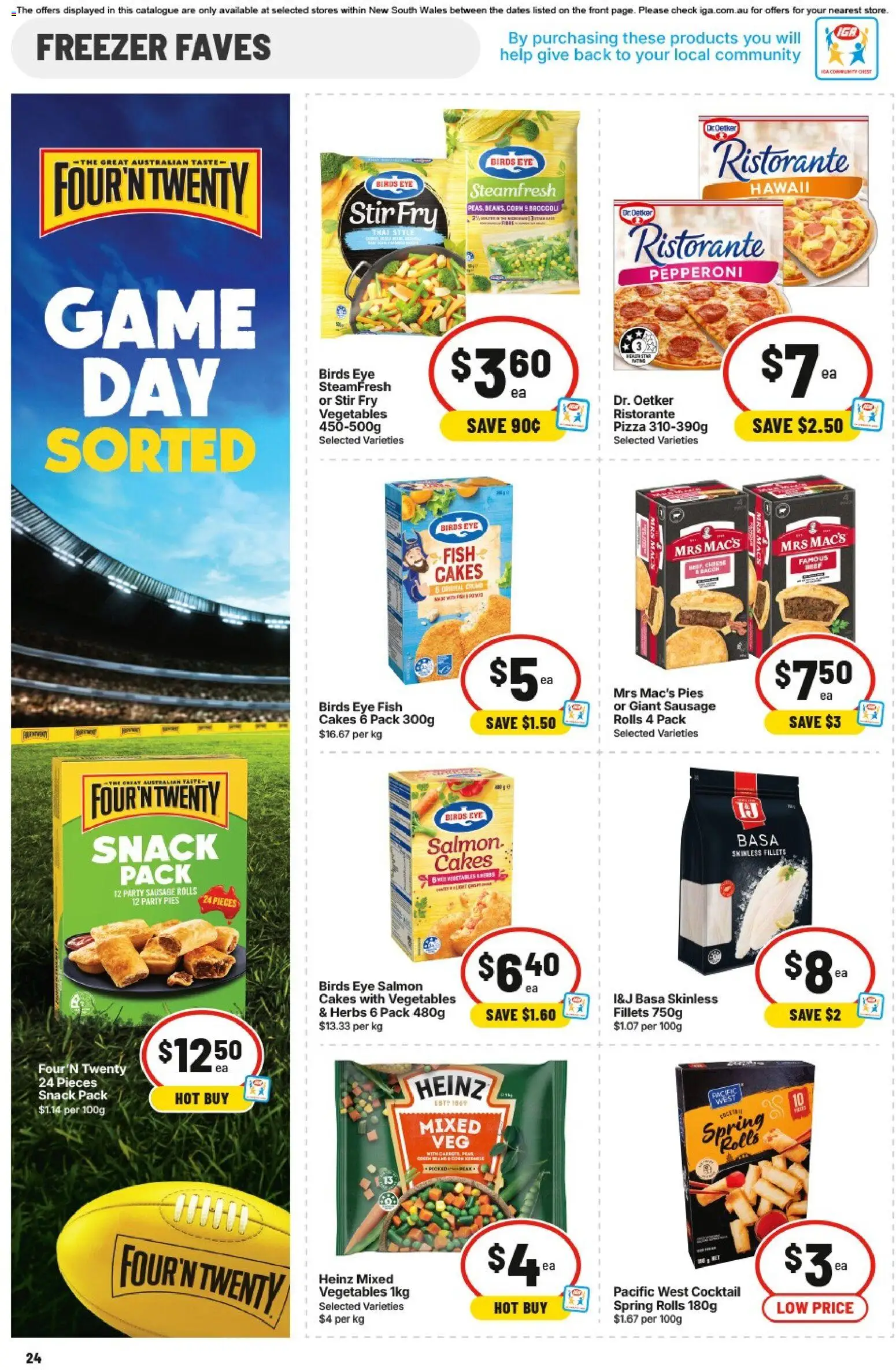 IGA catalogue - valid from 05/08/2026 | Page: 24 | Products: Cheese, Fish, Vegetables, Game