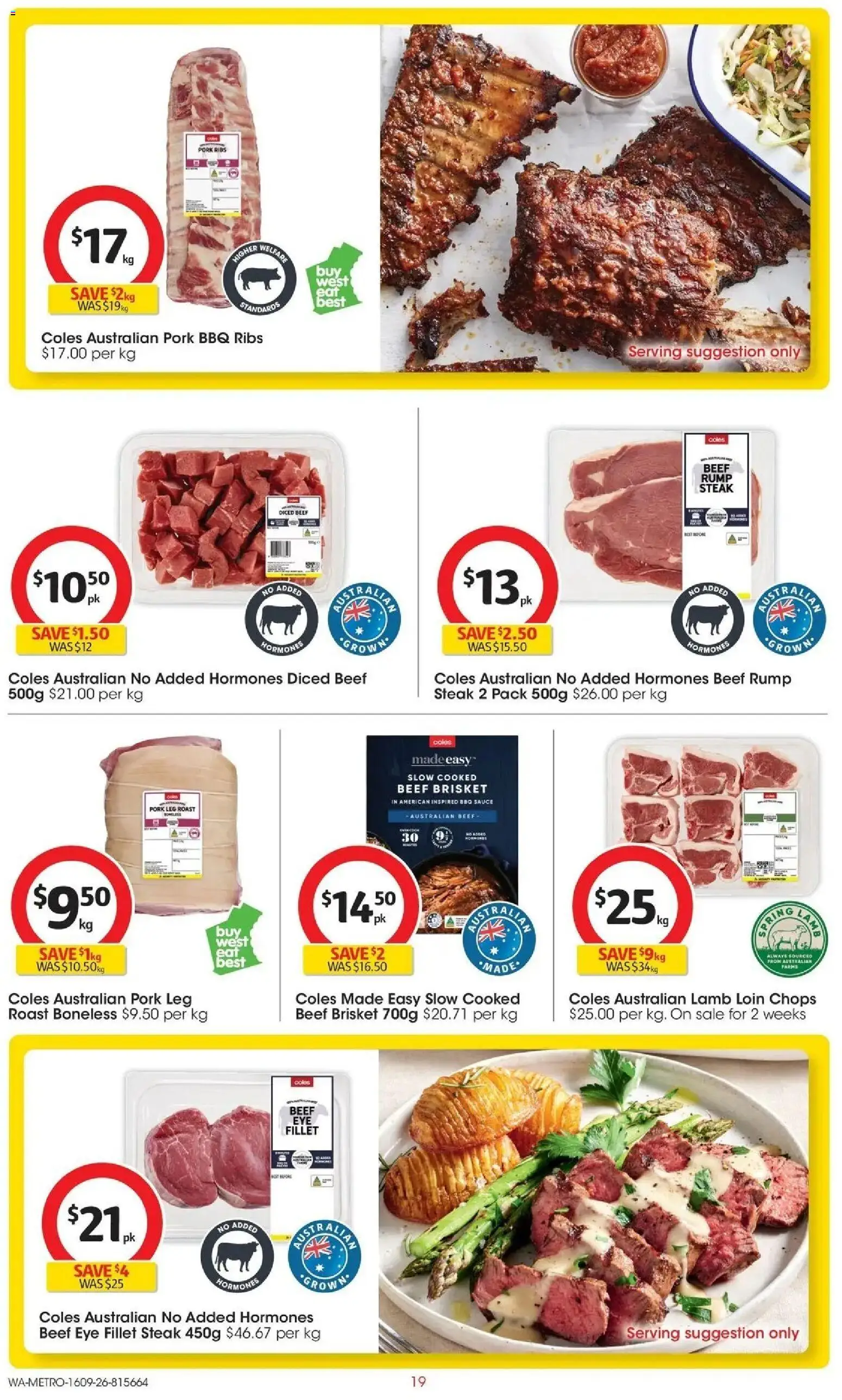 ﻿Coles catalogue valid from 16/09/2026 > Online Australia | Page: 19 | Products: BBQ Sauce, Beef, Sauce, Rump steak