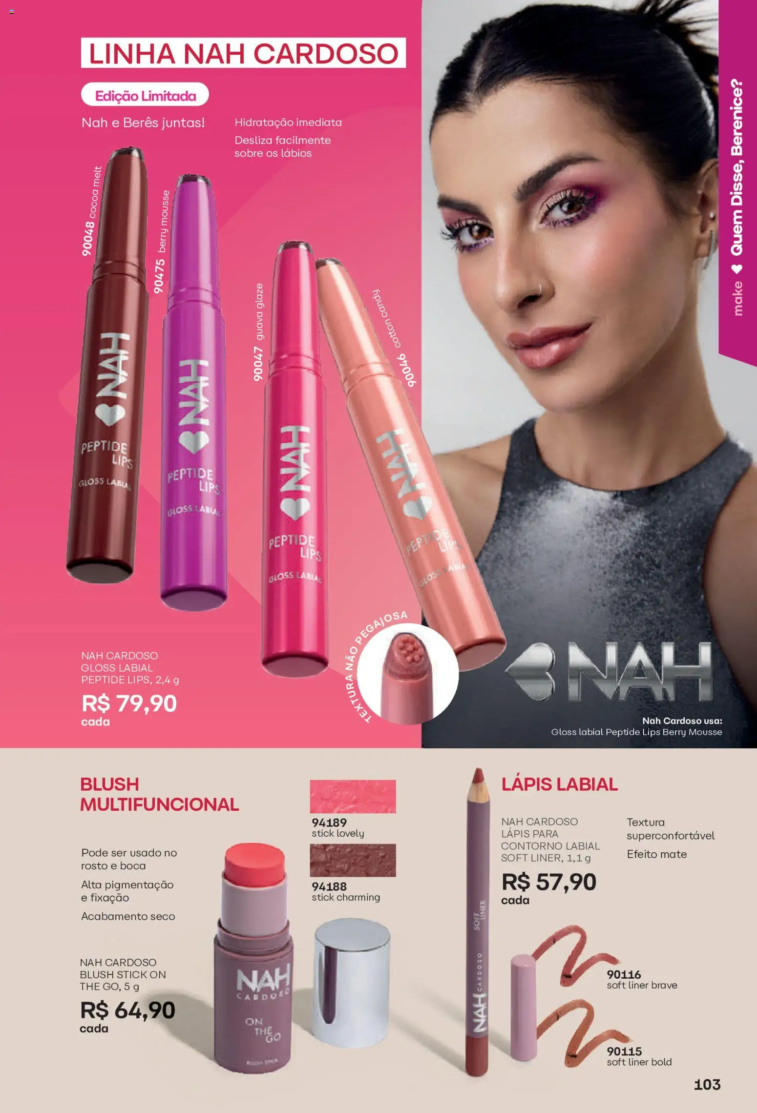 O Boticário Folheto - válido de 20/07/2026 | Página: 105 | Produtos: Mousse, Blush, Gloss labial, Multifuncional