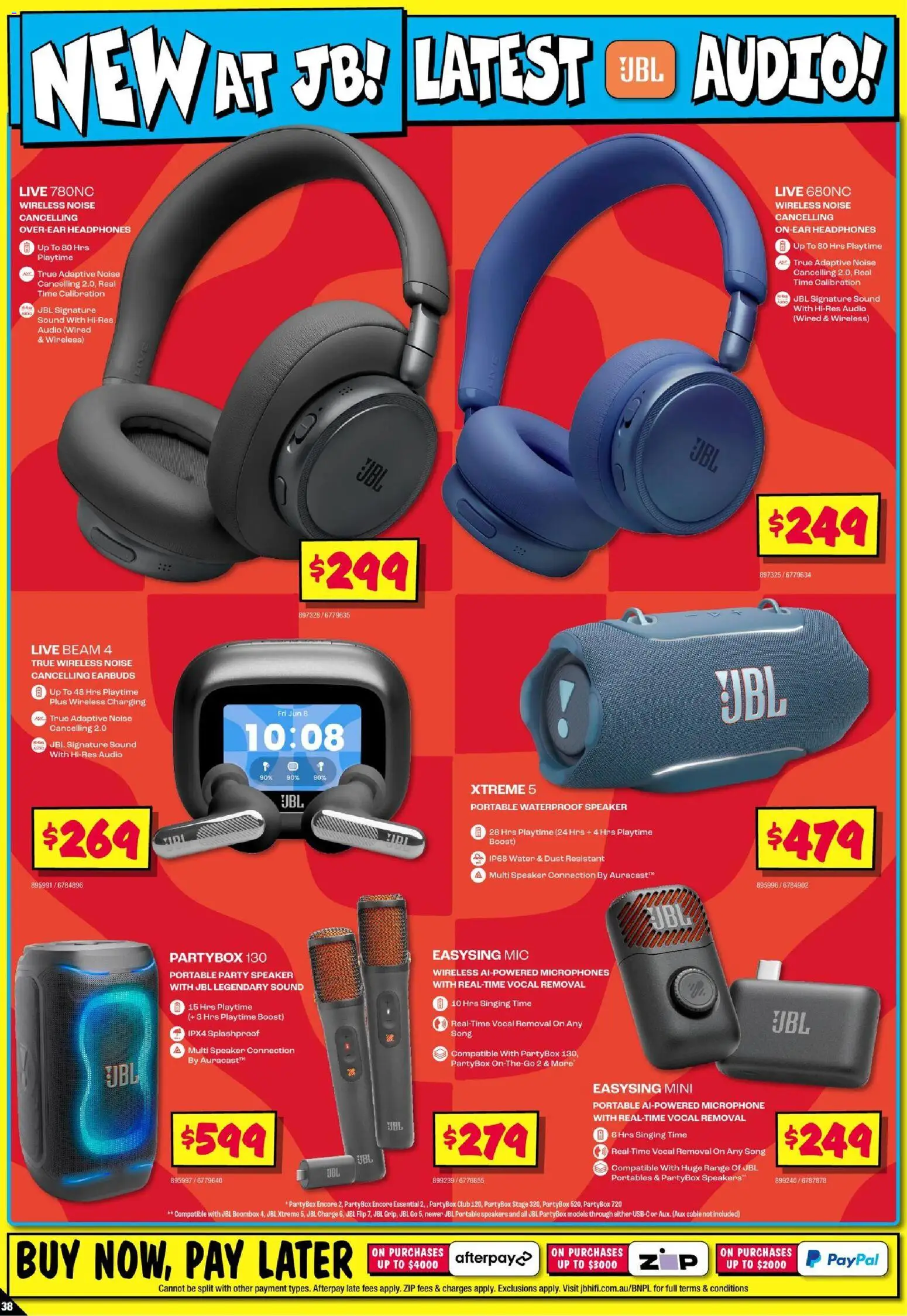 JB Hi-Fi catalogue - valid from 16/07/2026 | Page: 38 | Products: Box, Water, Audio, Microphone