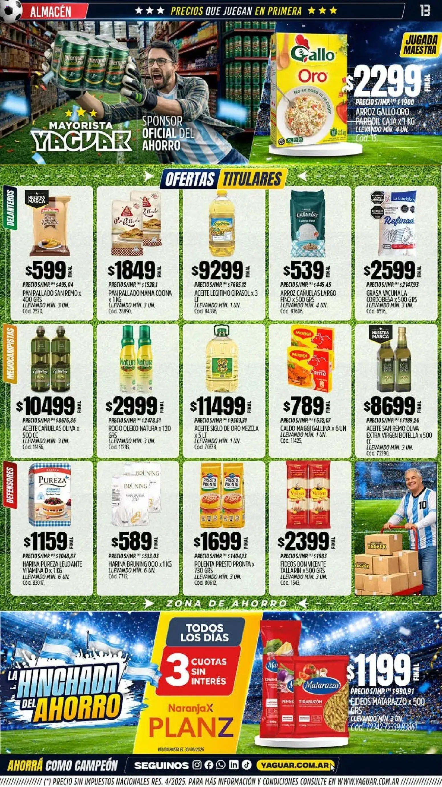 Yaguar - Oferta Semanal Salta │ válido desde el 01.06.2026 | Página: 12 | Productos: Cocina, Caja, Harina, Polenta