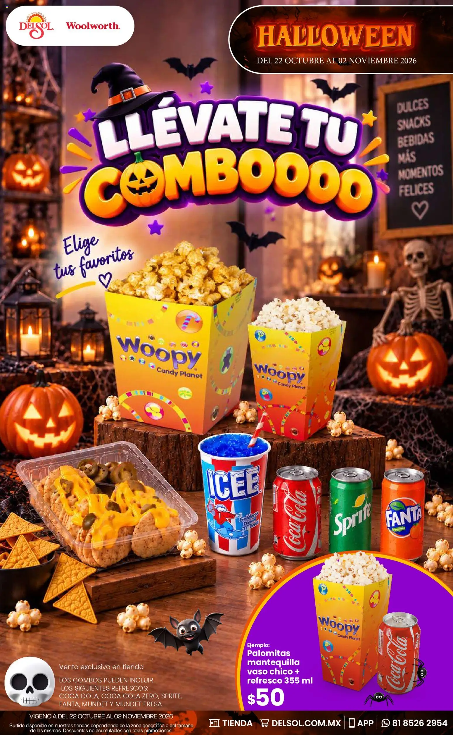 Nuevas ofertas de Del Sol y Woolworth válidas en toda la República Mexicana desde el 22/10/2026. ¡Encuentra las mejores ofertas en Del Sol y Woolworth catálogo Halloween! | Página: 9